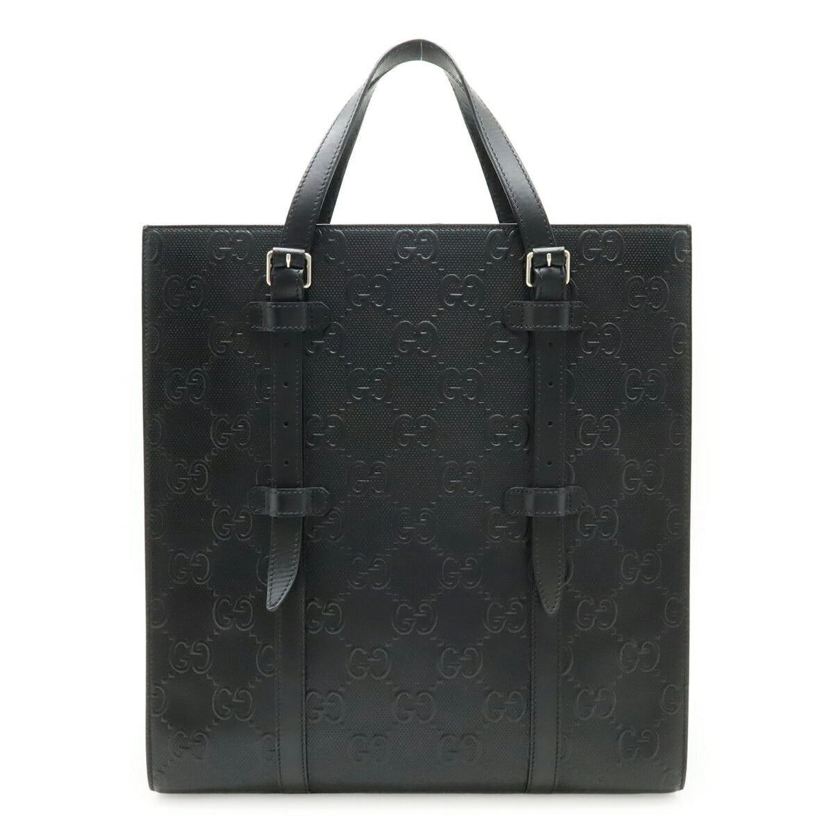 Gucci Black Leather Tote Bag (Pre-Owned)