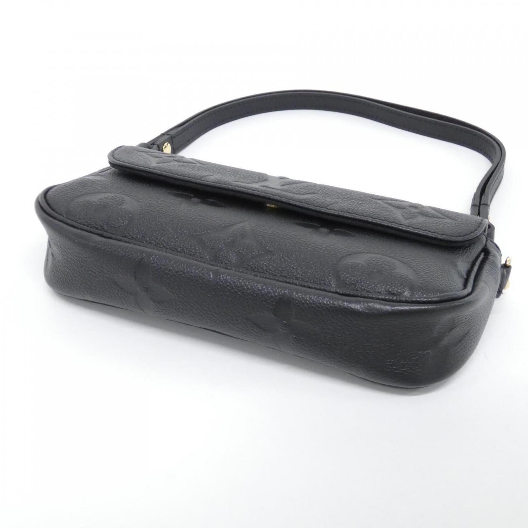Louis Vuitton Black Leather Shoulder Bag (Pre-Owned)