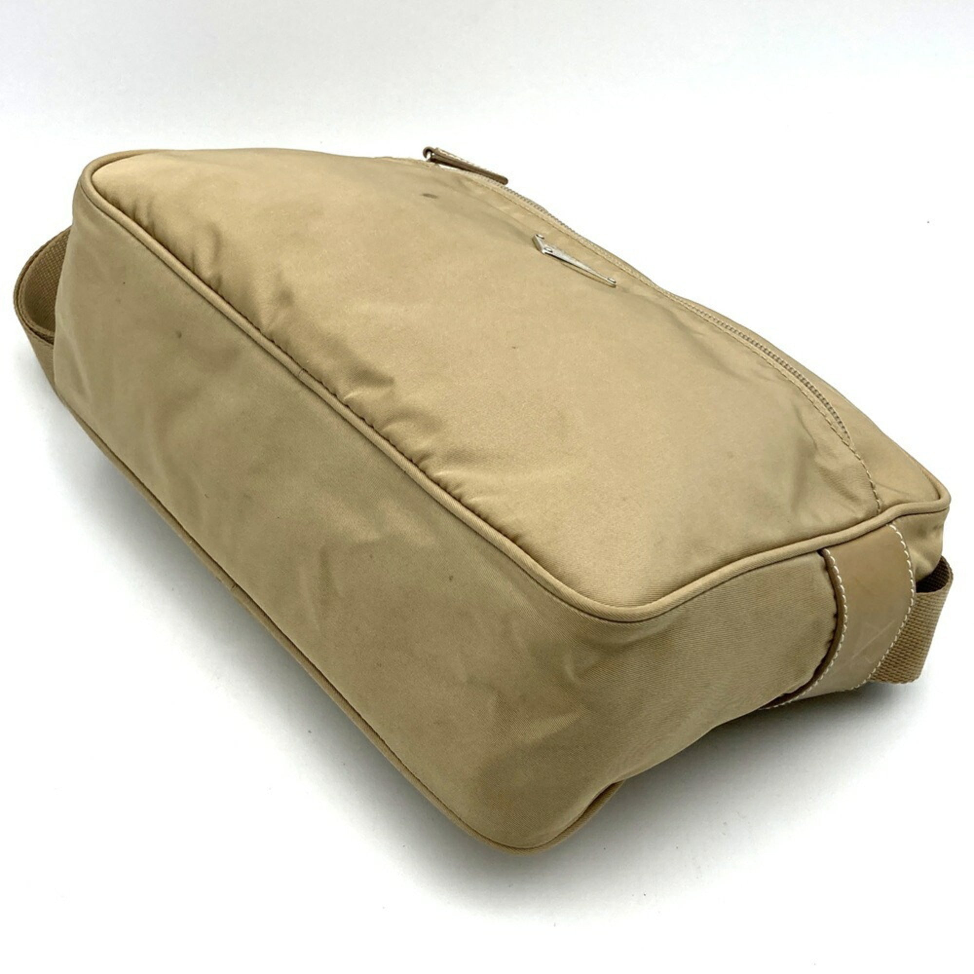 Prada Beige Nylon Shoulder Bag (Pre-Owned)
