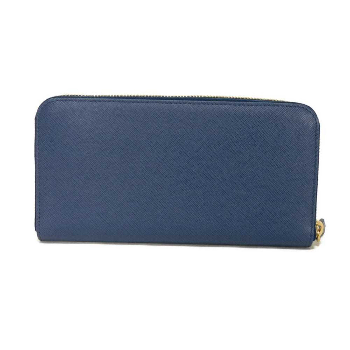 Prada Blue Saffiano Long Wallet (Bi-Fold) (Pre-Owned)