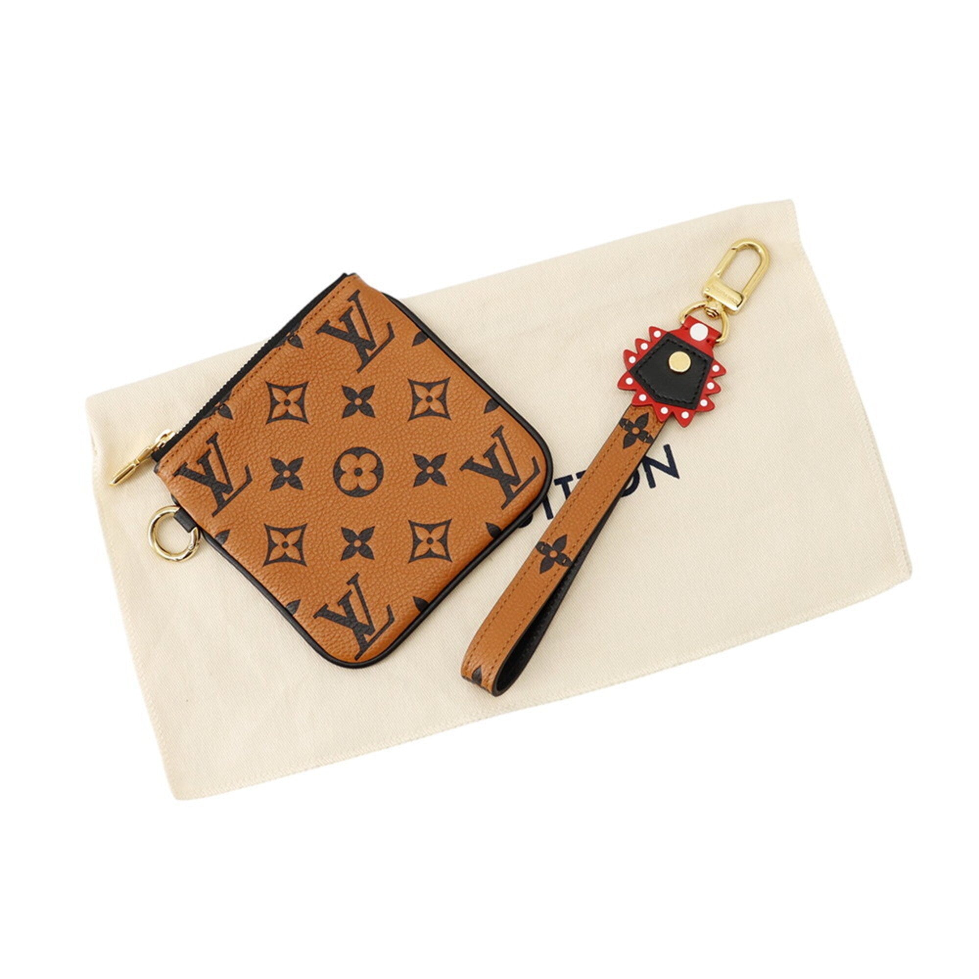 Louis Vuitton Brown Cream Noir Monogram Empreinte Pochette Pouch (Pre-Owned)