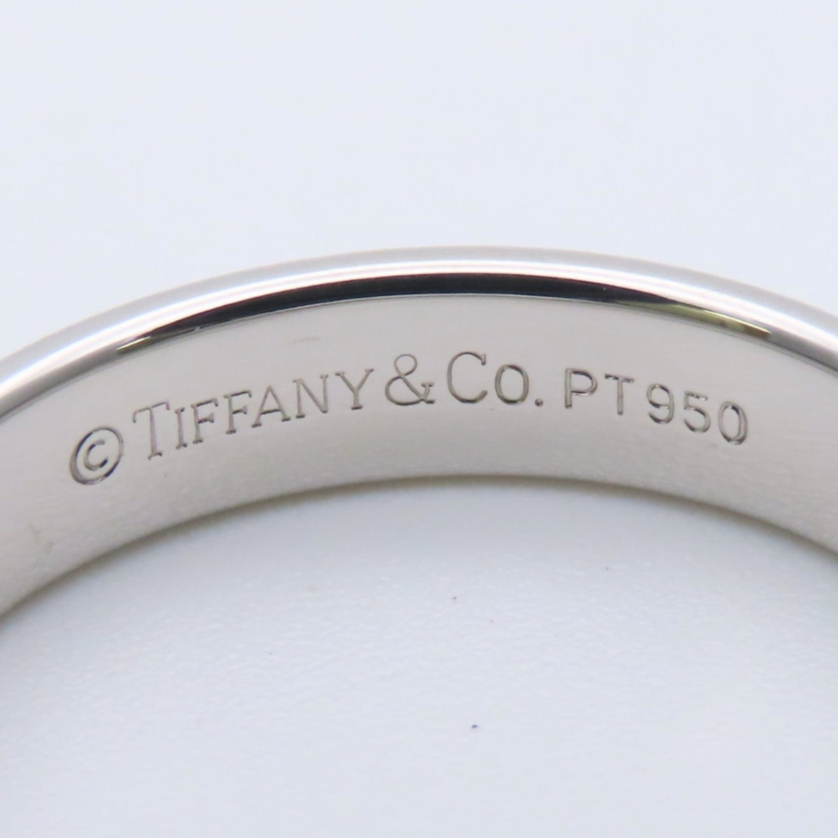 Tiffany Platinum Platinum 950 Band Ring (Pre-Owned)