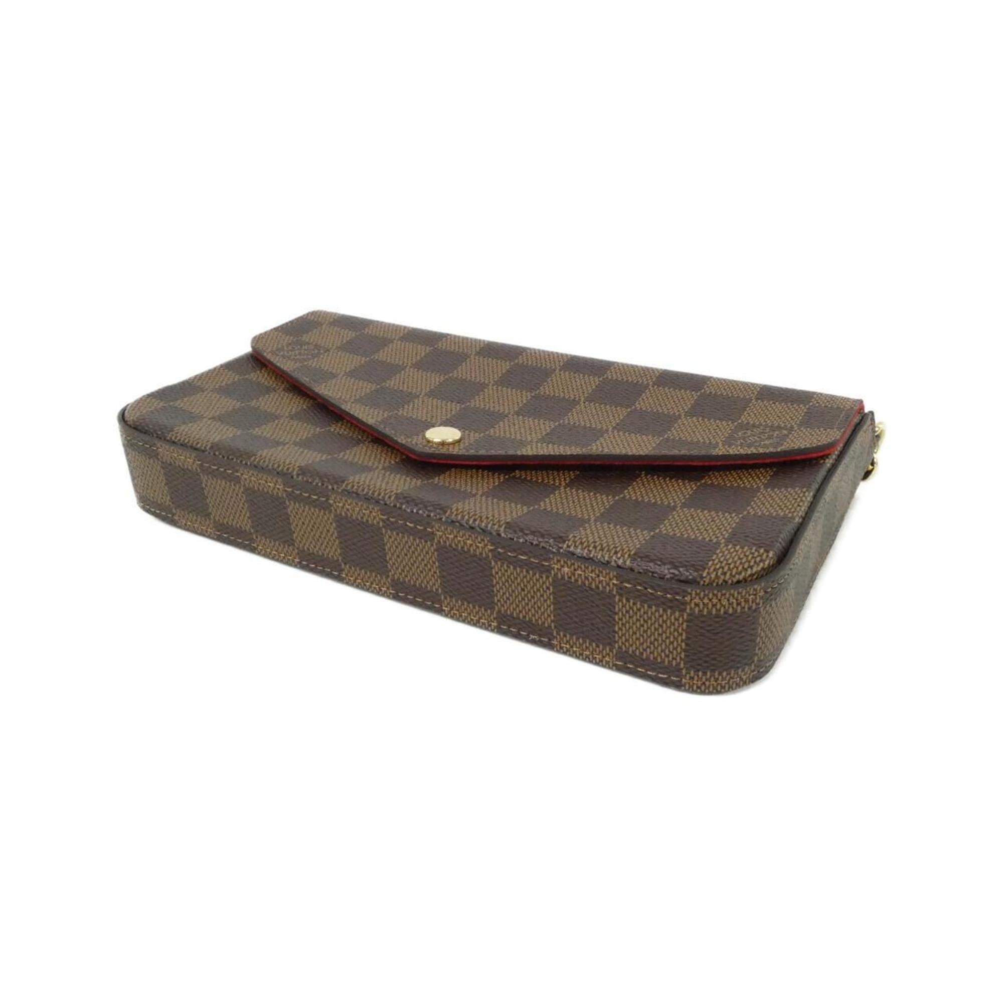 Louis Vuitton Ebene Coated Canvas Pochette Shoulder Bag (Pre-Owned)