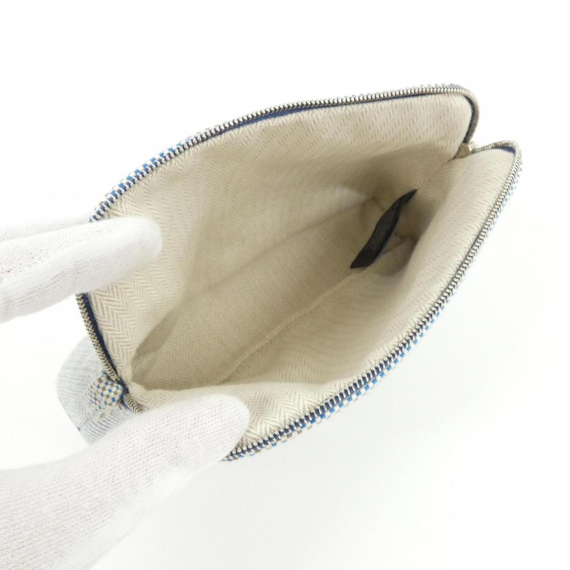 Hermes Blue Canvas Handbag Pouch (Pre-Owned)