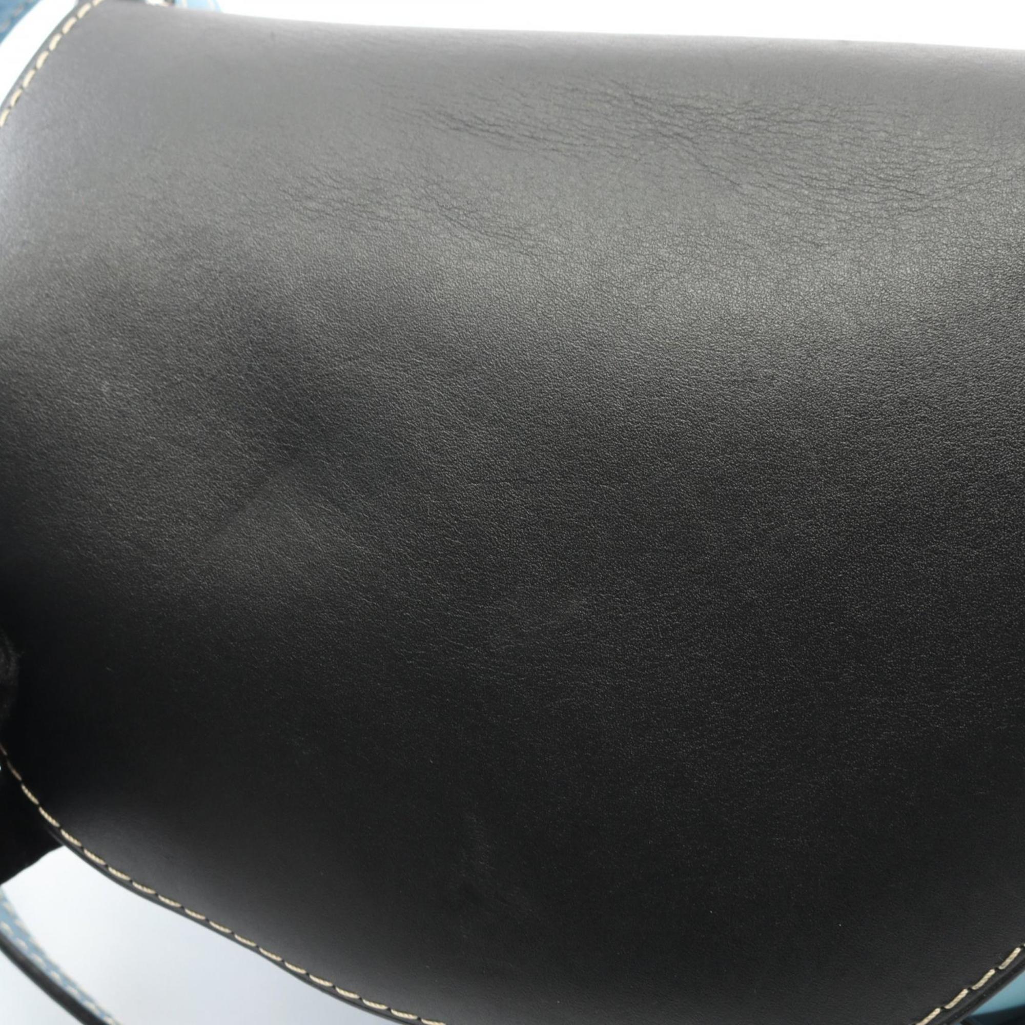 Loewe Black Blue Leather Shoulder Bag (Pre-Owned)