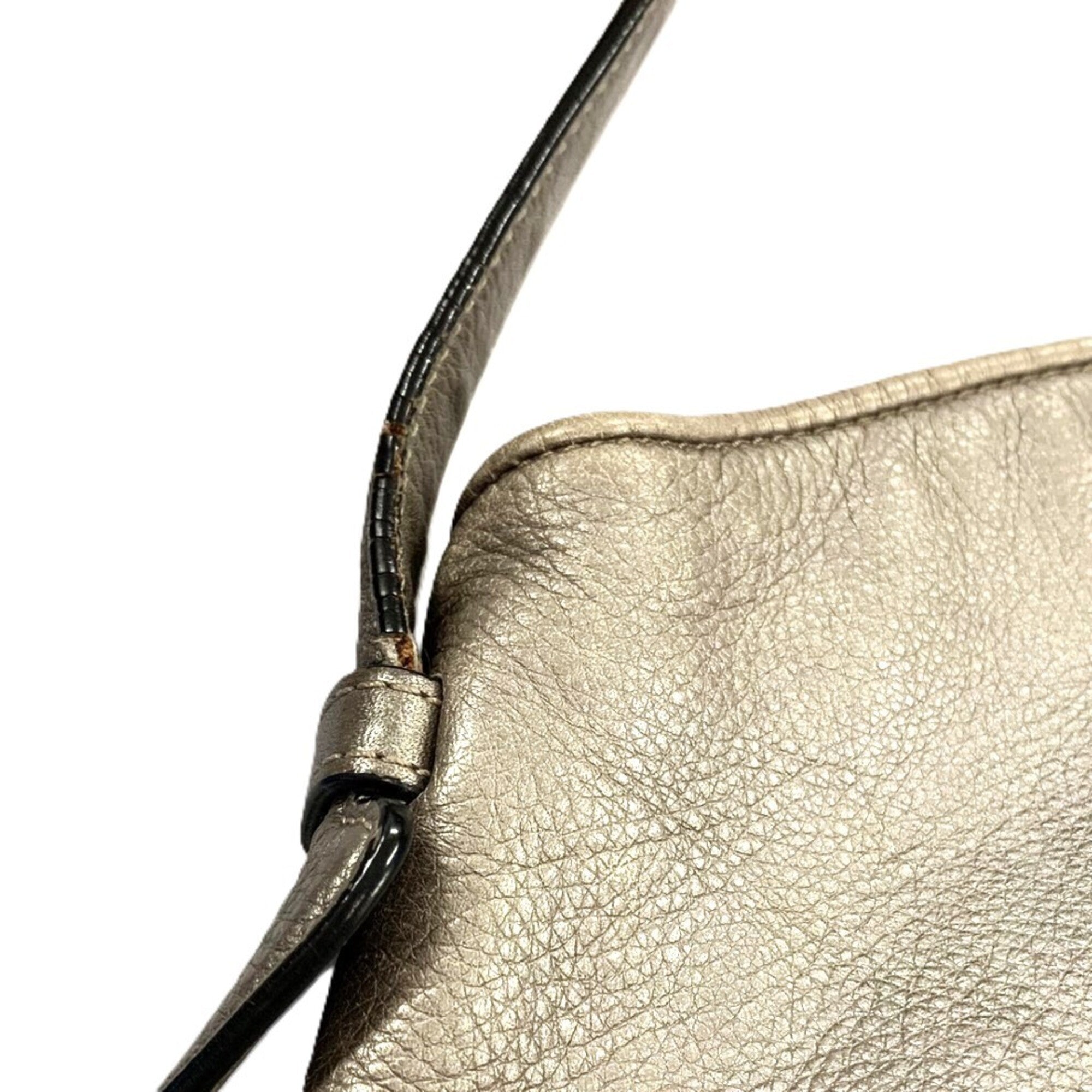 Loewe Metallic Silver Leather Shoulder Bag (Pre-Owned)