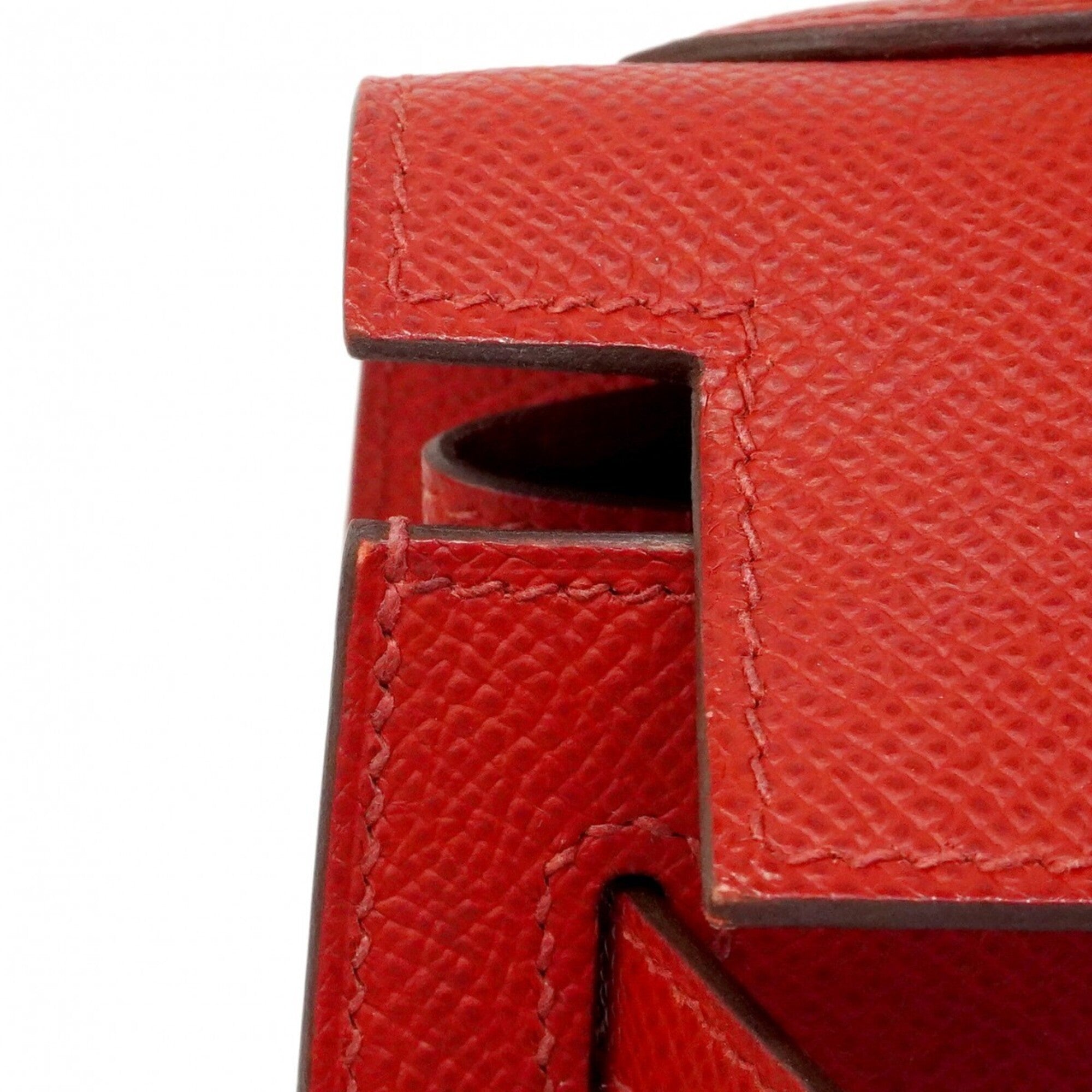 Hermes Rouge Casaque Epsom Leather Handbag (Pre-Owned)