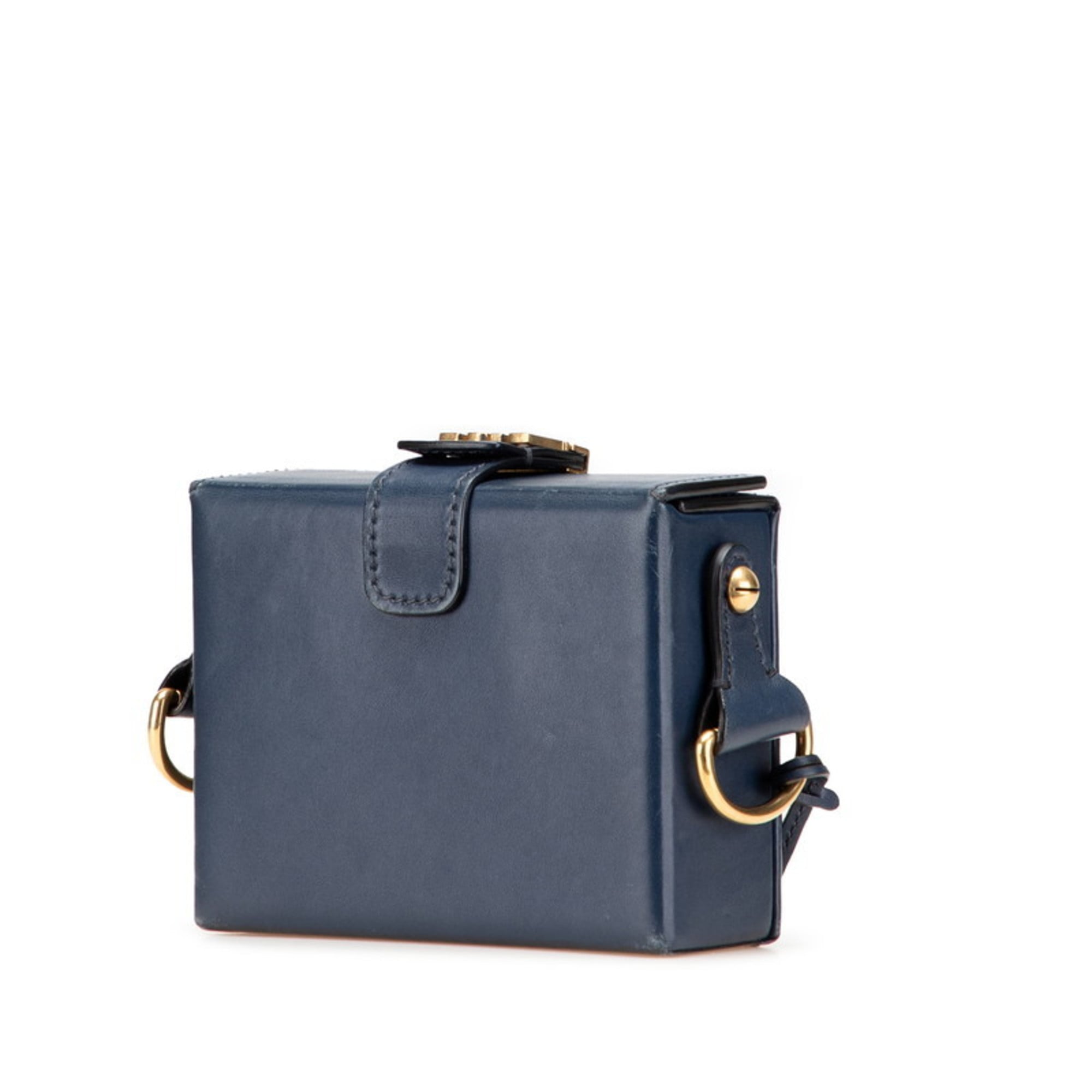 Christian Dior Navy Leather Shoulder Bag (Pre-Owned)