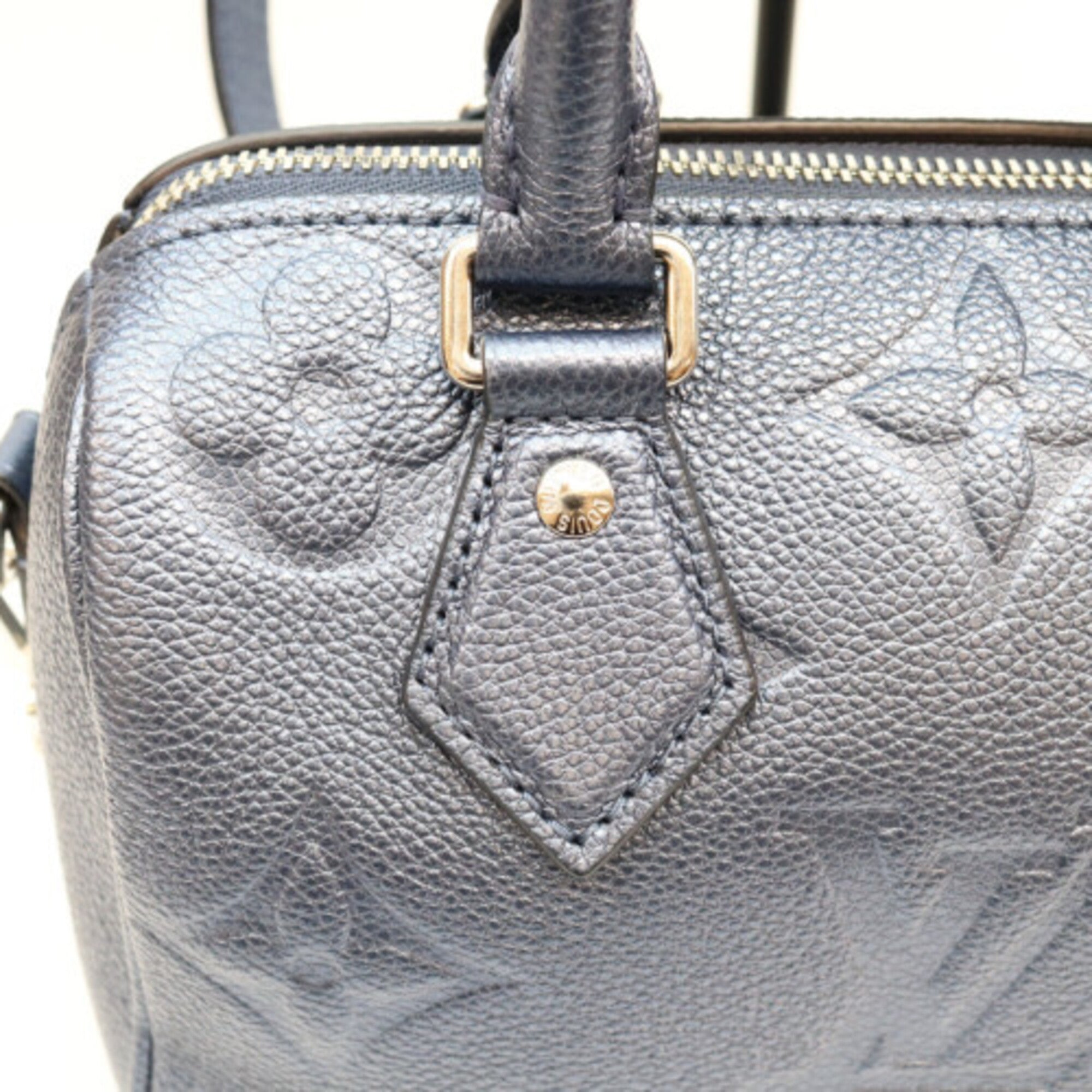 Louis Vuitton Metallic Blue Monogram Empreinte Boston Bag (Pre-Owned)