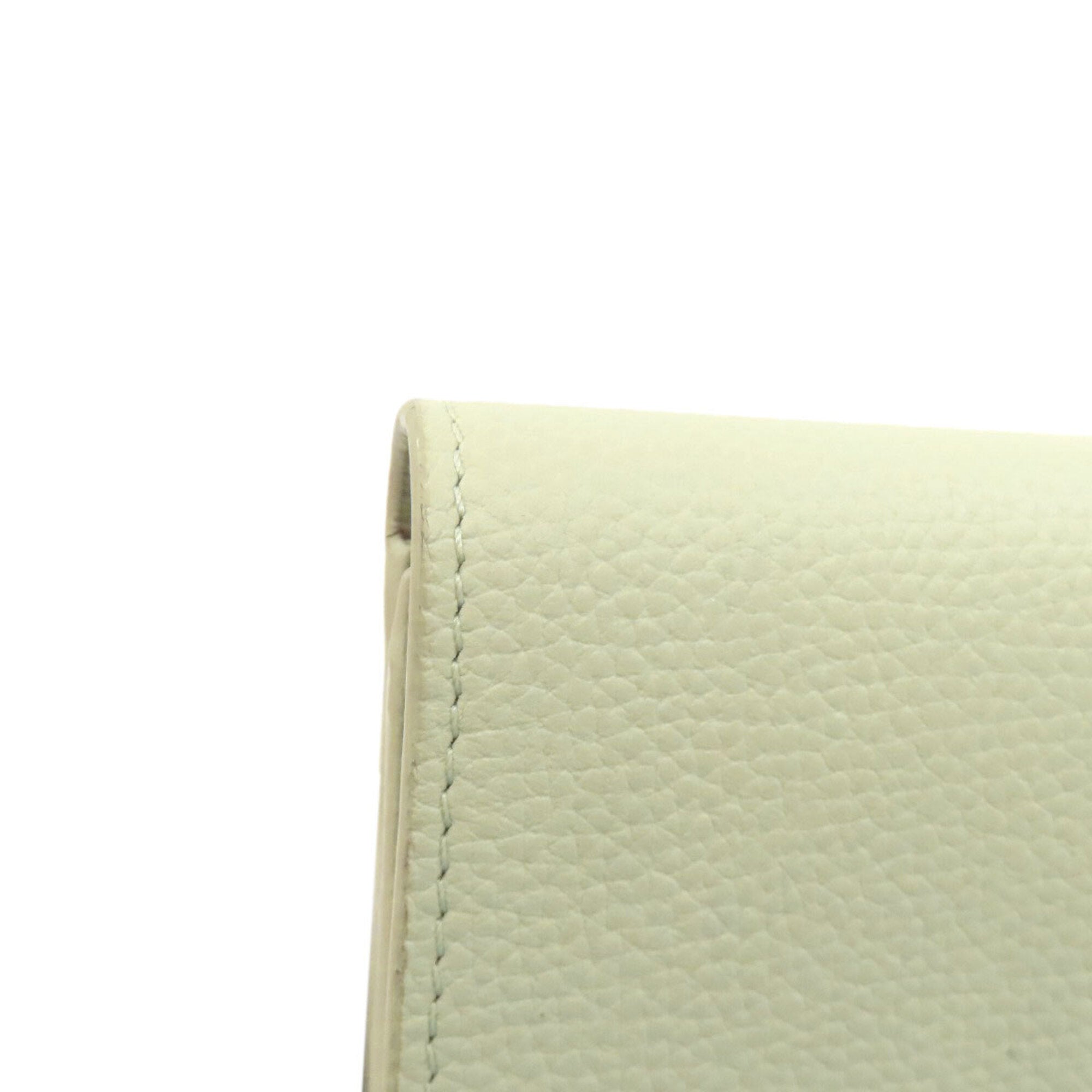 Loewe Light Green Leather Long Wallet (Bi-Fold) (Pre-Owned)