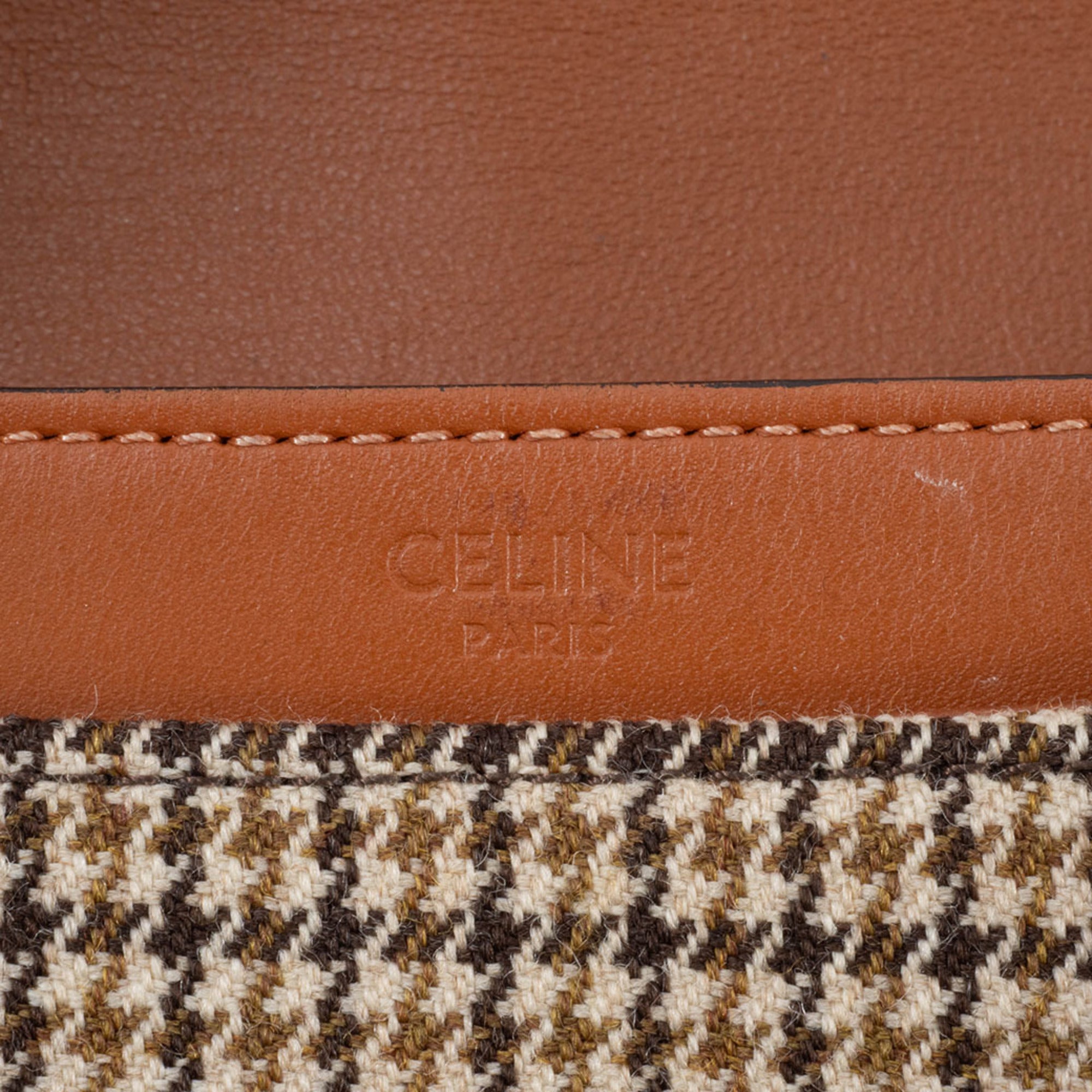 Celine Canvas Leather Shoulder Bag (Pre-Owned)