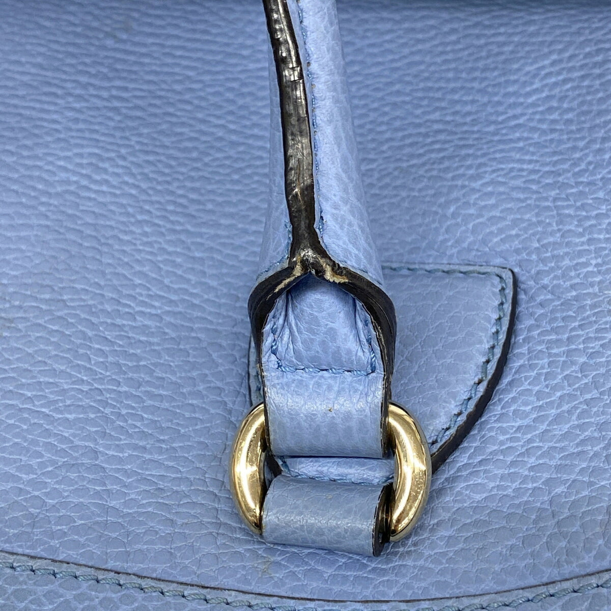 Gucci Sky Blue Leather Handbag (Pre-Owned)