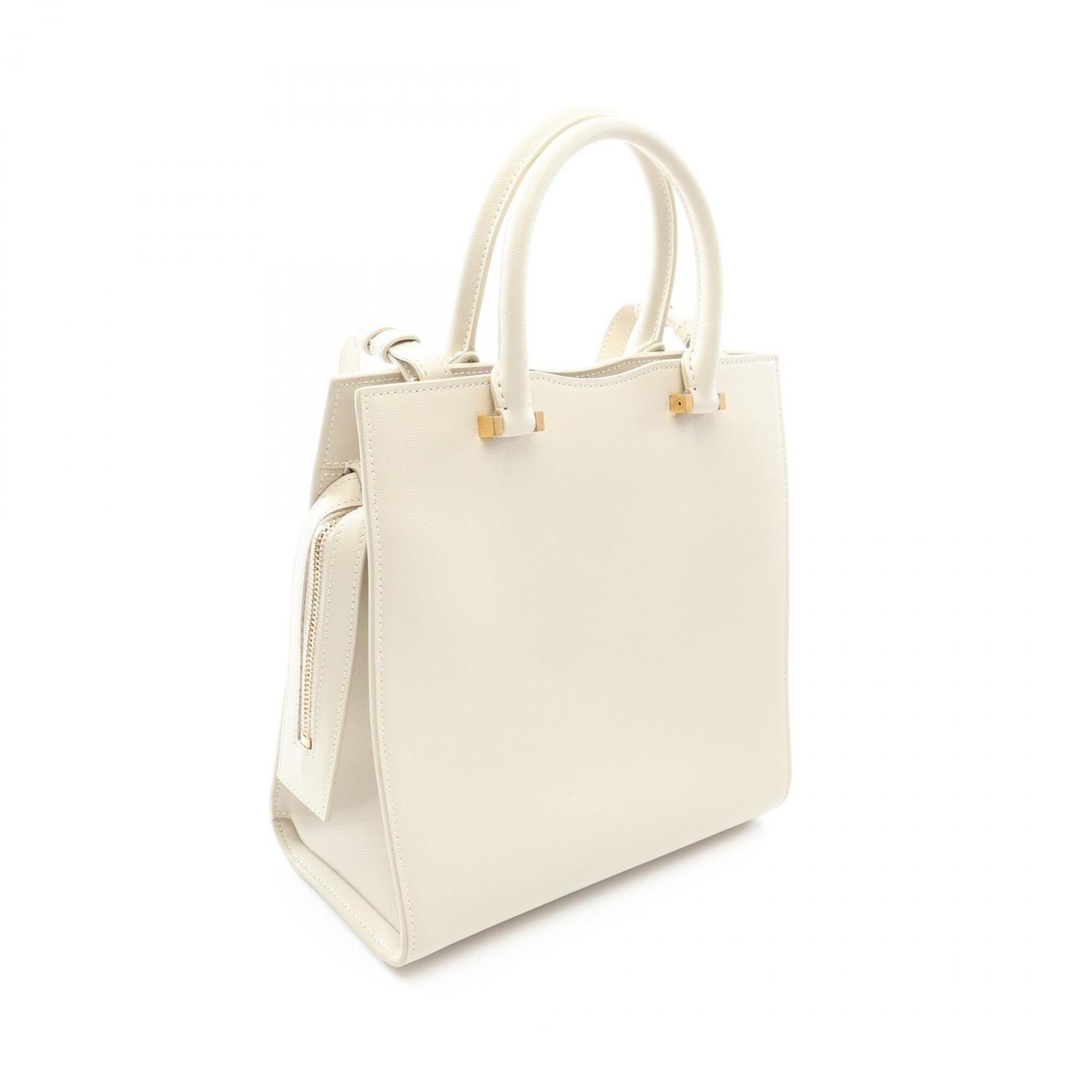 Saint Laurent Ivory Leather Handbag (Pre-Owned)