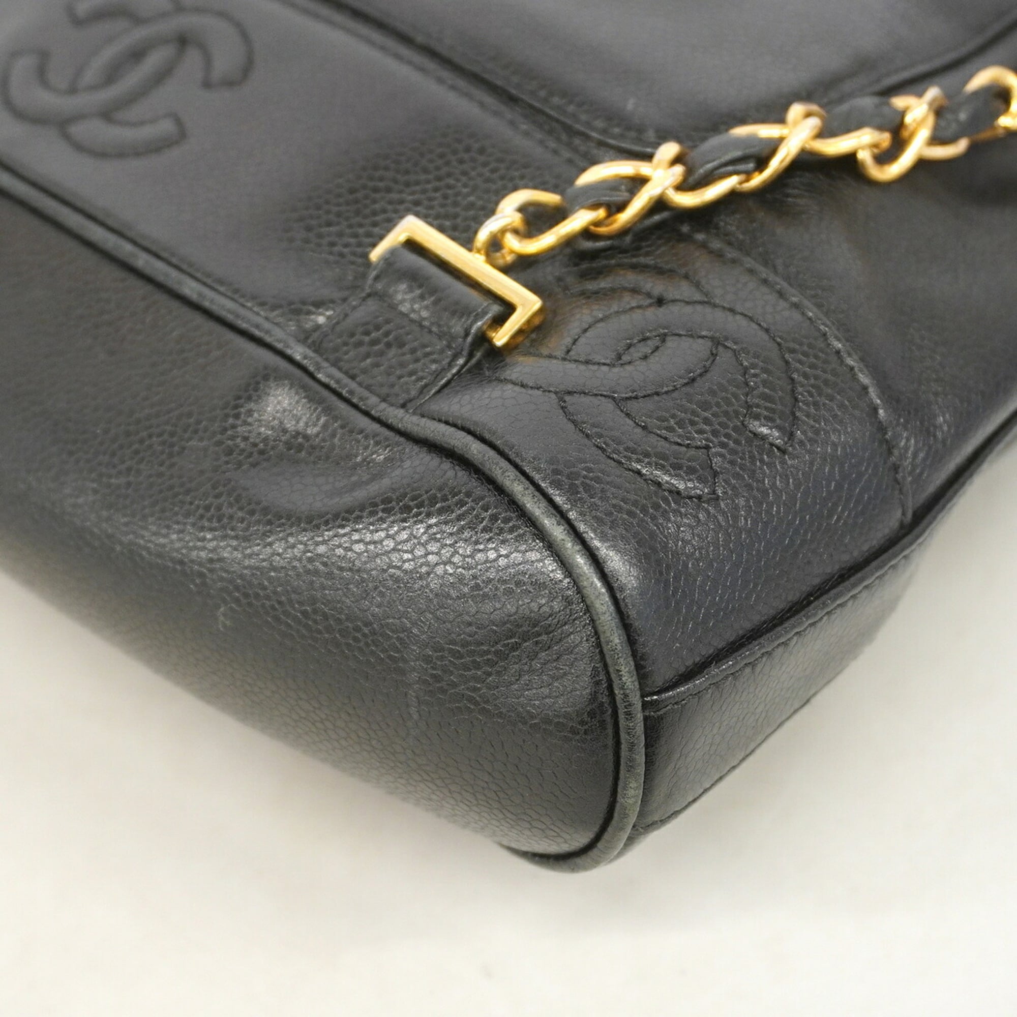 Chanel Black Grained Calfskin Backpack (Pre-Owned)