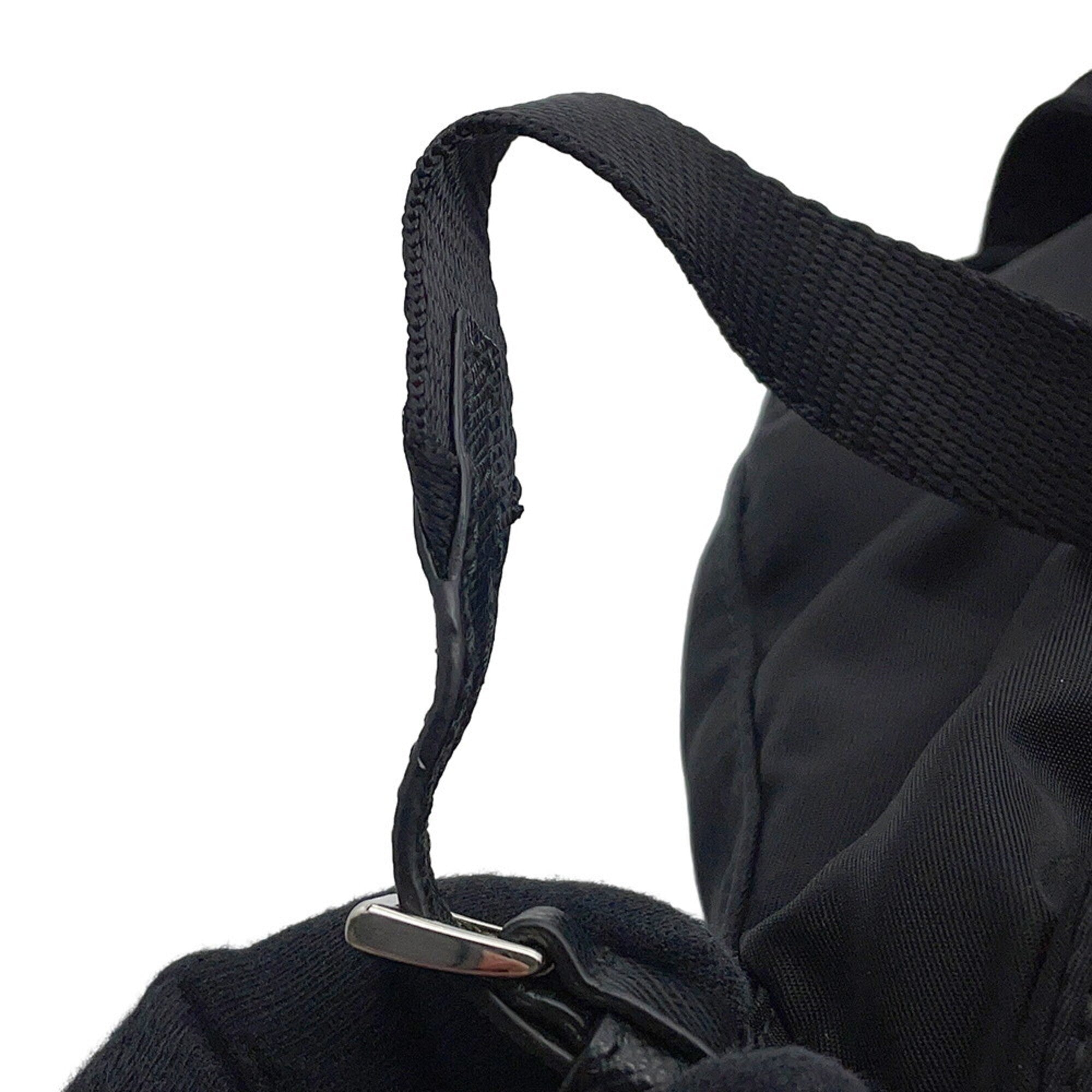 Prada Black Nylon Handbag Shoulder Bag (Pre-Owned)