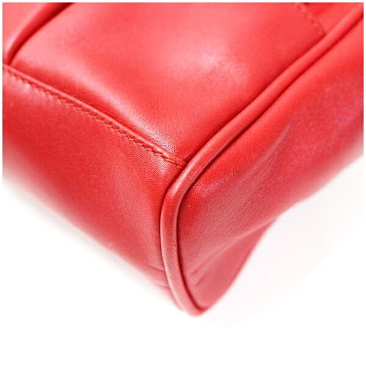 Gucci Ivory Red Color Leather Shoulder Bag (Pre-Owned)