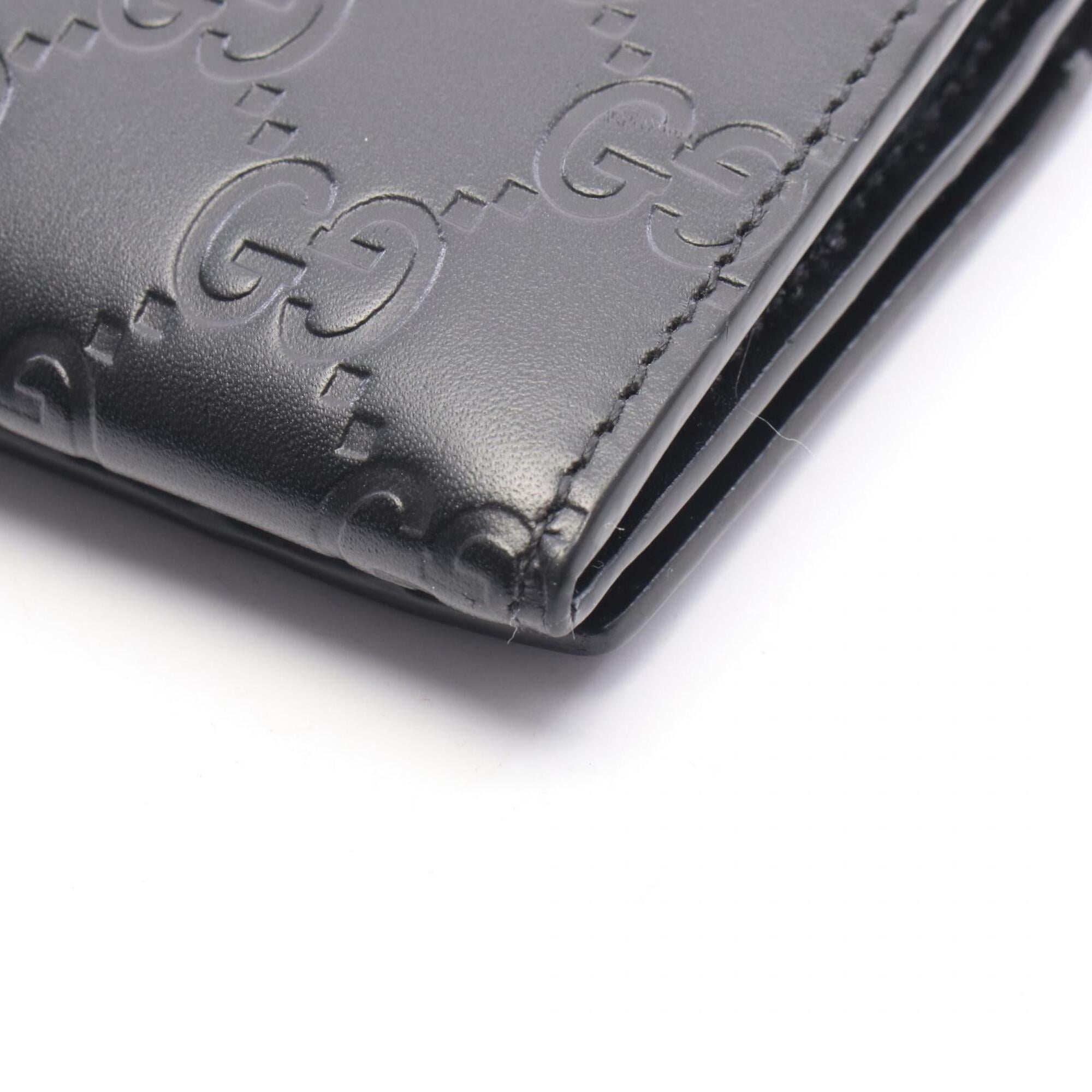 Gucci Black Leather Long Wallet (Bi-Fold) (Pre-Owned)