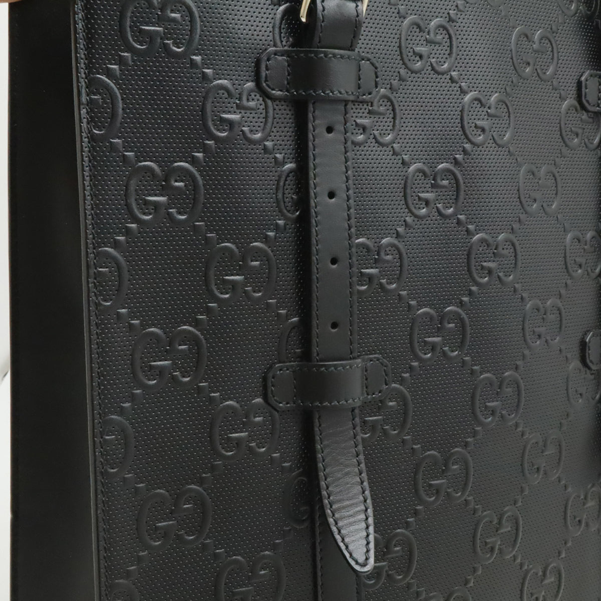 Gucci Black Leather Tote Bag (Pre-Owned)