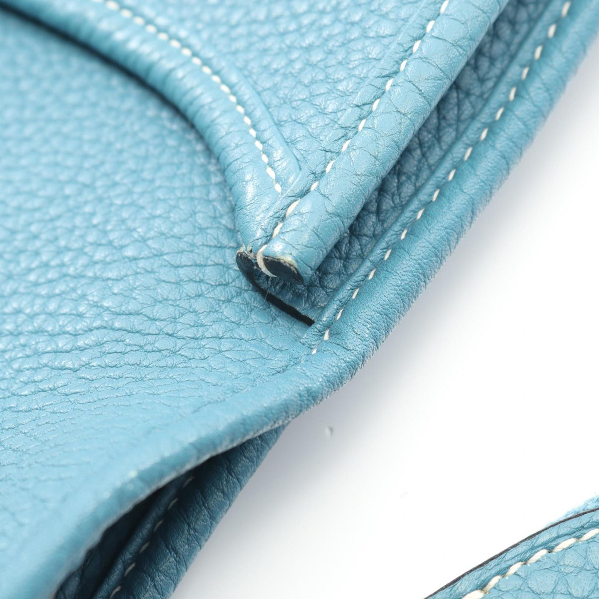 Hermes Blue Taurillon Clemence Leather Shoulder Bag (Pre-Owned)