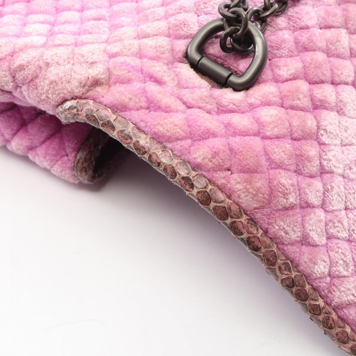 Bottega Veneta Purple Fabric Leather Handbag Shoulder Bag (Pre-Owned)