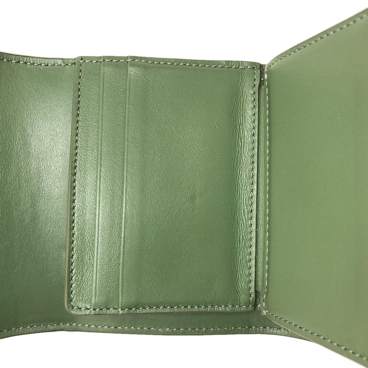 Celine Green Leather Wallet (Bi-Fold) (Pre-Owned)