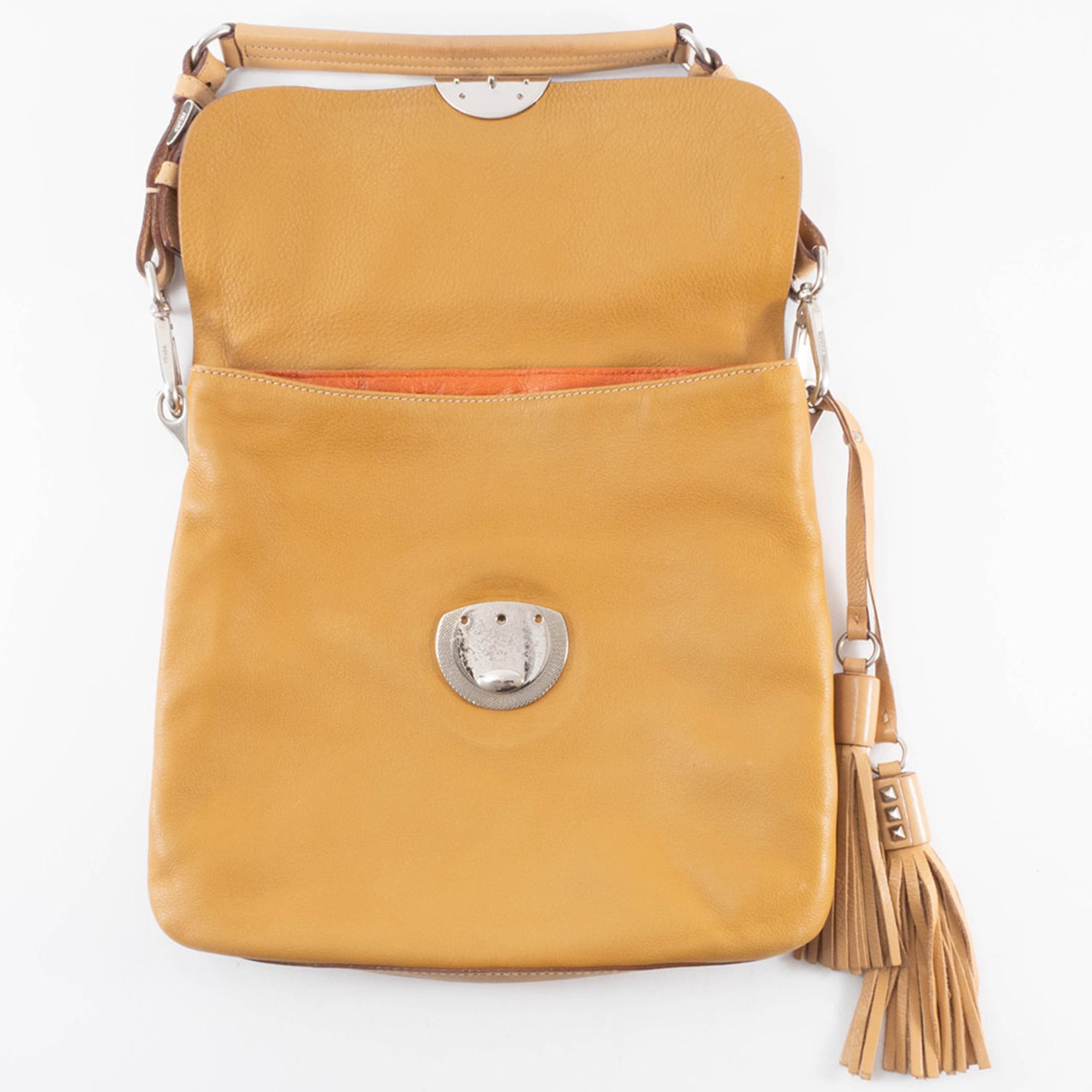 Prada Camel Leather Shoulder Bag (Pre-Owned)