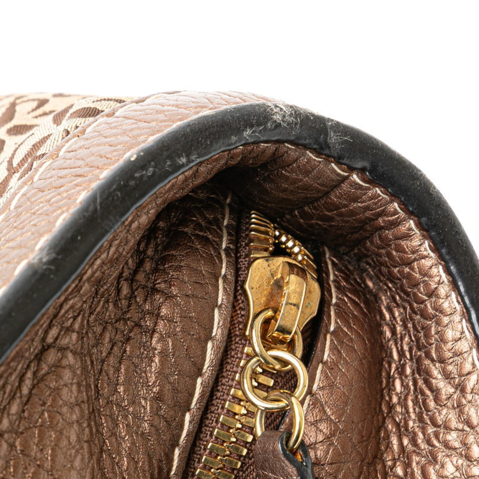 Loewe Beige Brown Canvas Leather Handbag (Pre-Owned)