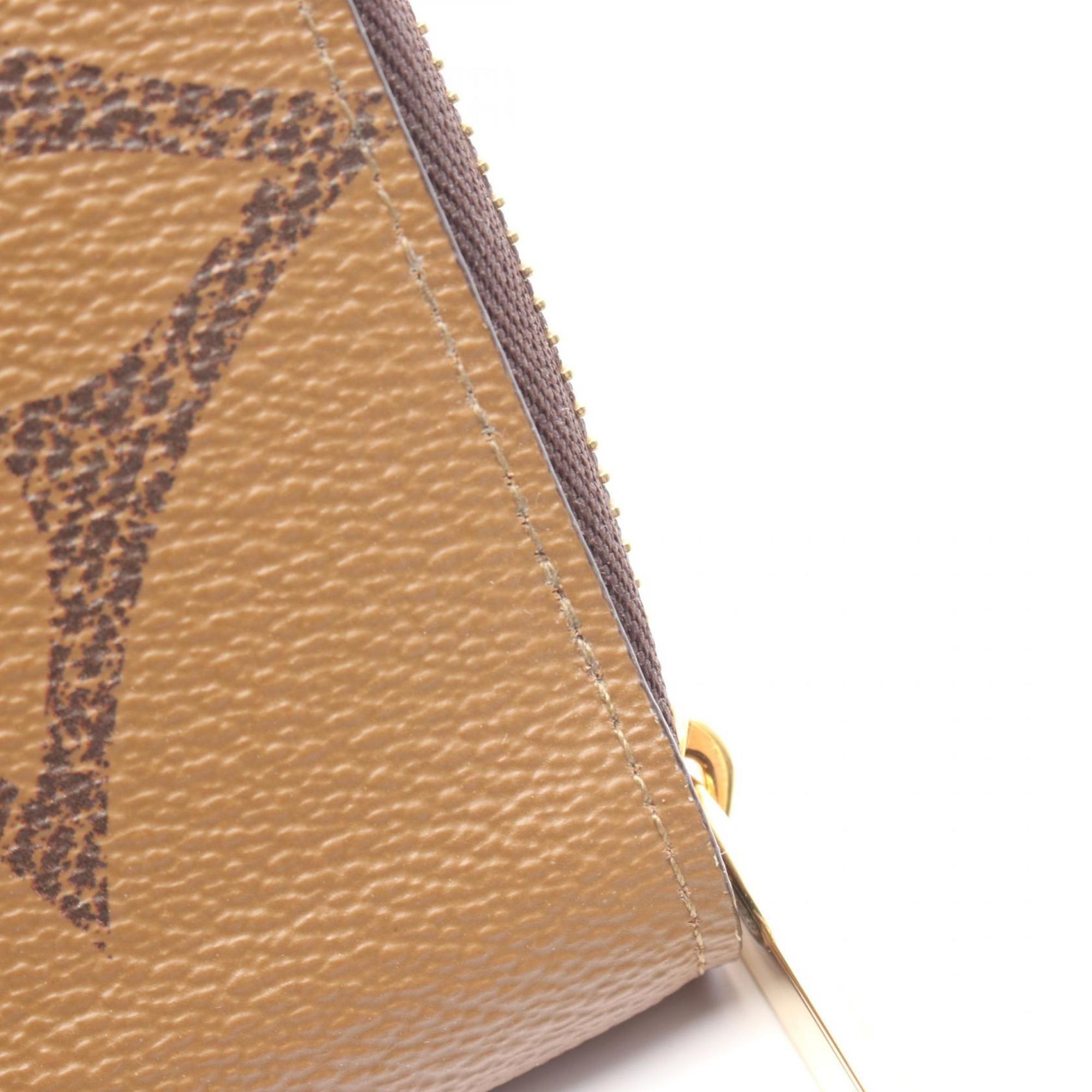 Louis Vuitton Brown Leather Pvc Long Wallet (Bi-Fold) (Pre-Owned)