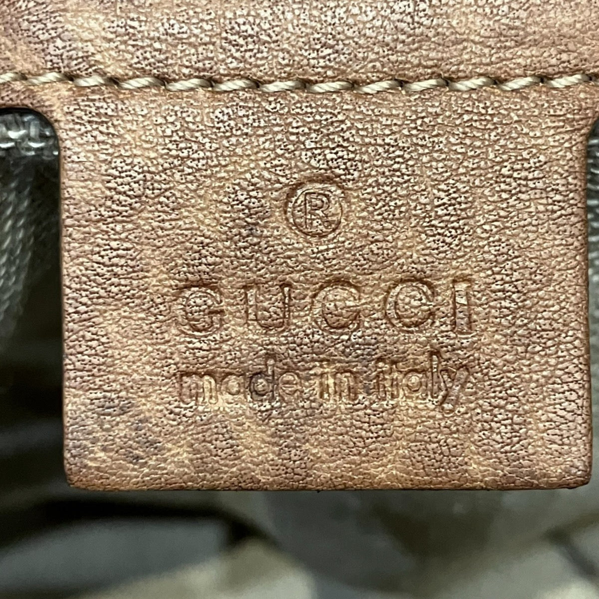 Gucci Multi-Color Hemp Linen Leather Tote Bag (Pre-Owned)