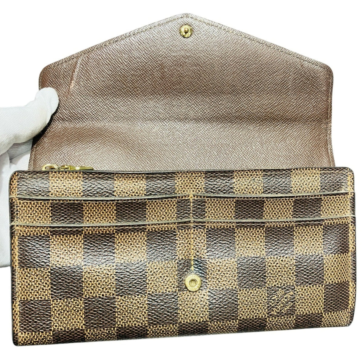 Louis Vuitton Damier Canvas Galle Leather Coin Purse/Coin Case (Pre-Owned)