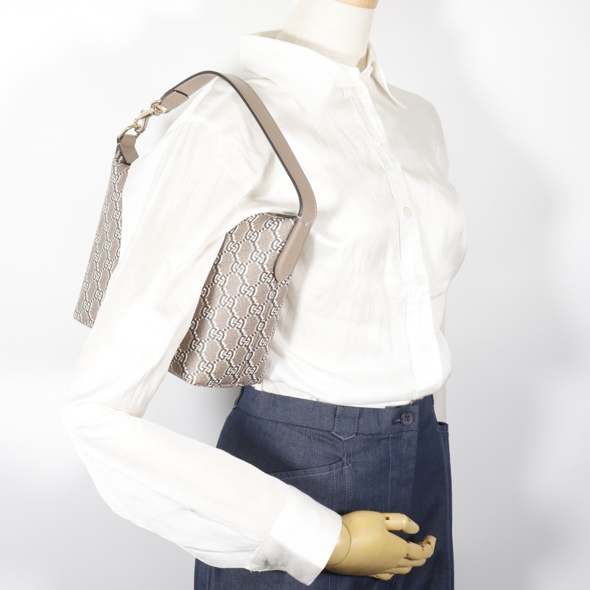 Gucci Brown Pvc Shoulder Bag (Pre-Owned)