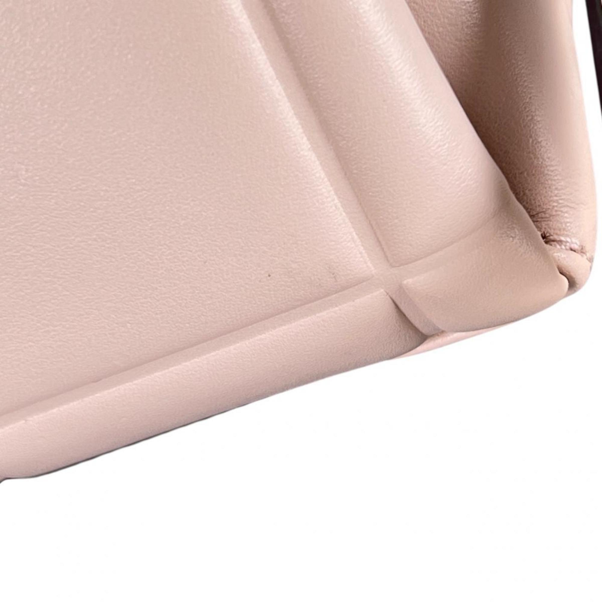 Michael Kors Pink Beige Leather Handbag Shoulder Bag (Pre-Owned)