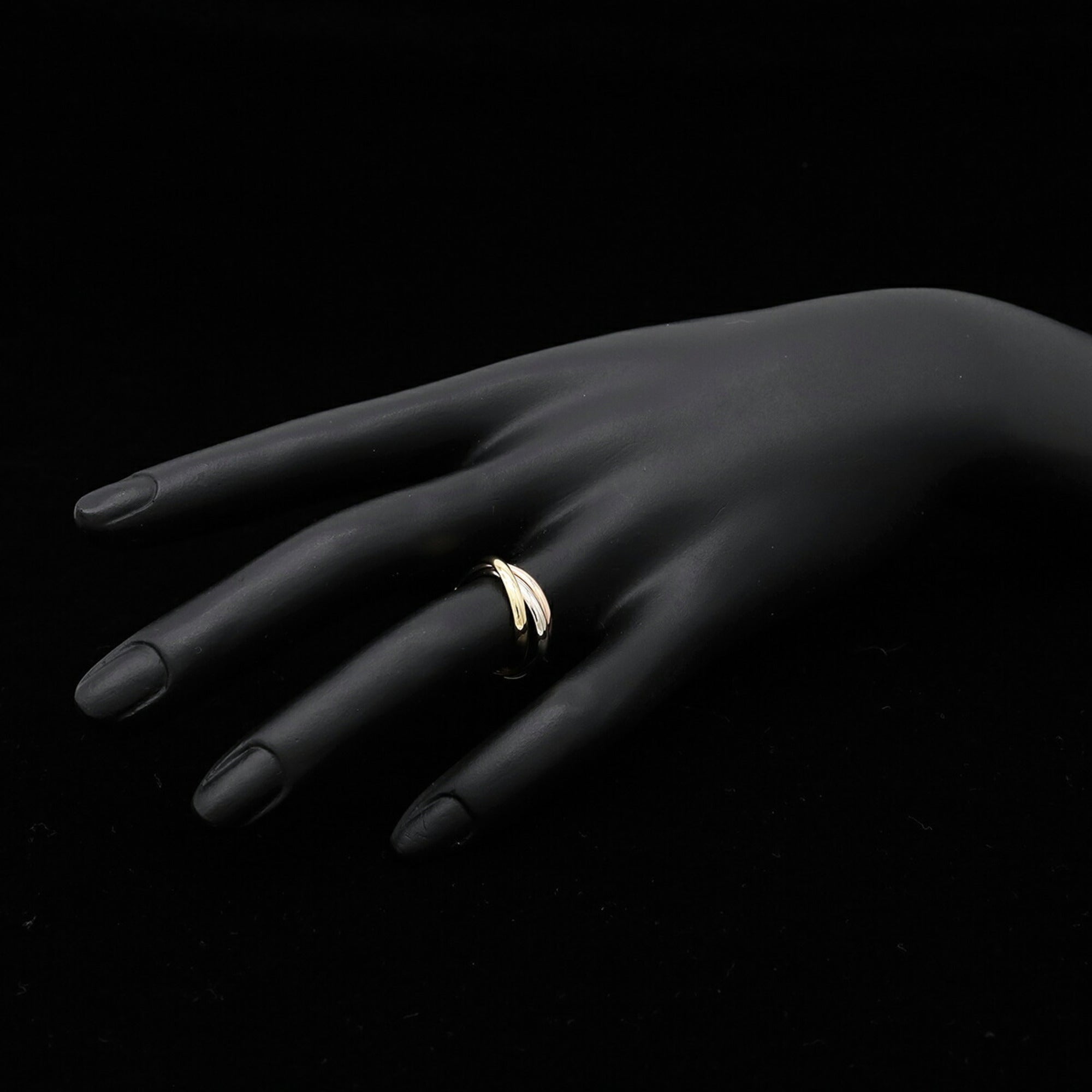 Cartier Trinity Pink Gold White Gold Yellow Gold Yellow Gold (18K) Pink Gold (18K) White Gold (18K) Band Ring (Pre-Owned)