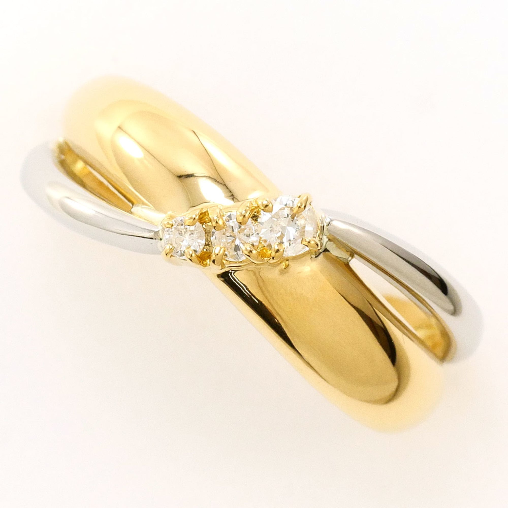 Unbranded Platinum Yellow Gold Yellow Gold (18K) Platinum 900 Band Ring (Pre-Owned)
