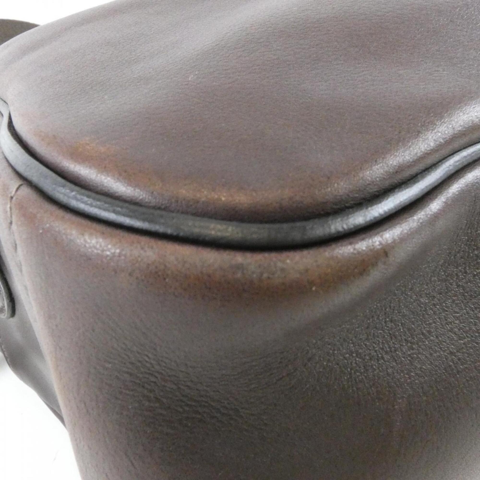 Hermes Brown Evergrain Leather Shoulder Bag (Pre-Owned)