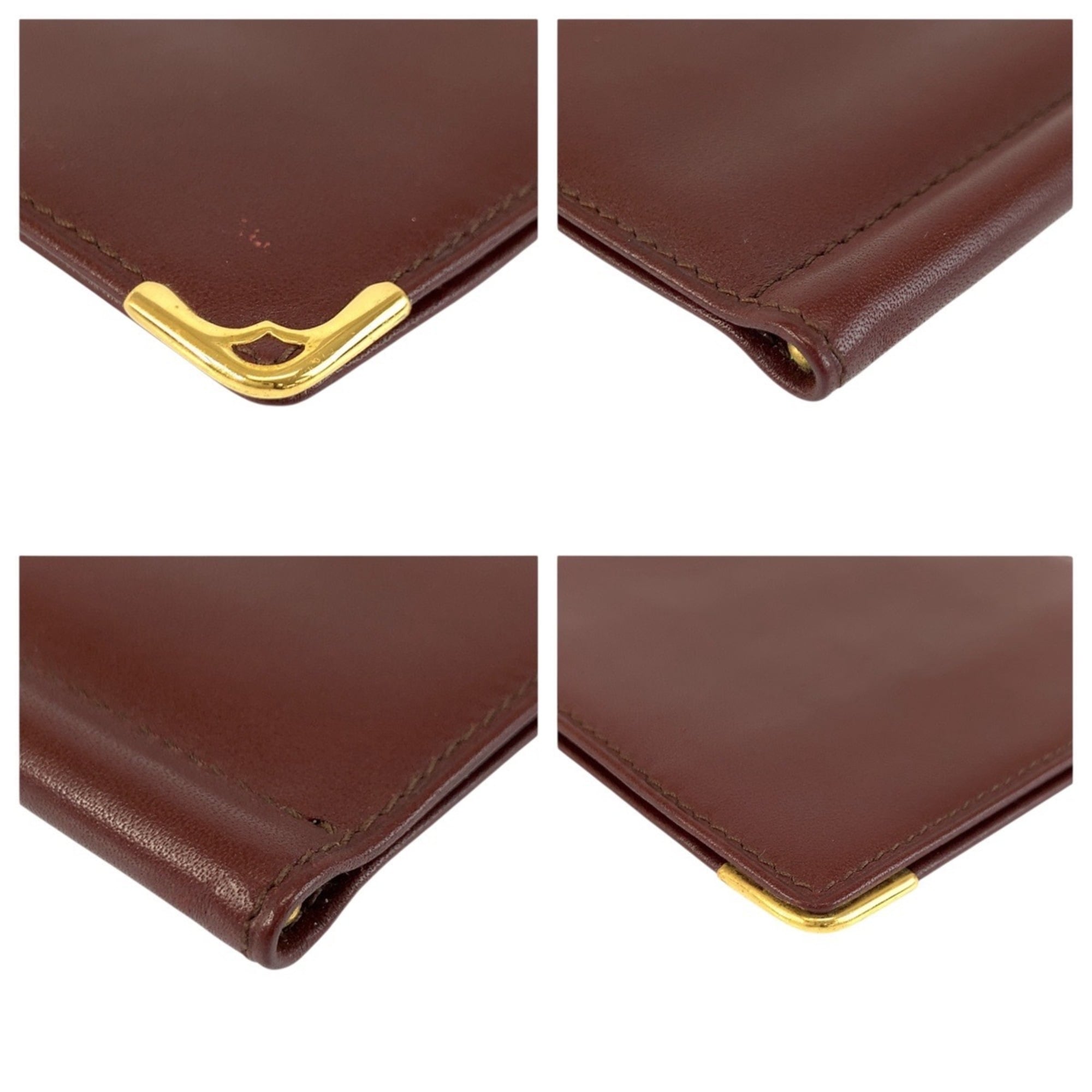 Cartier Bordeaux Leather Money Clip (Pre-Owned)