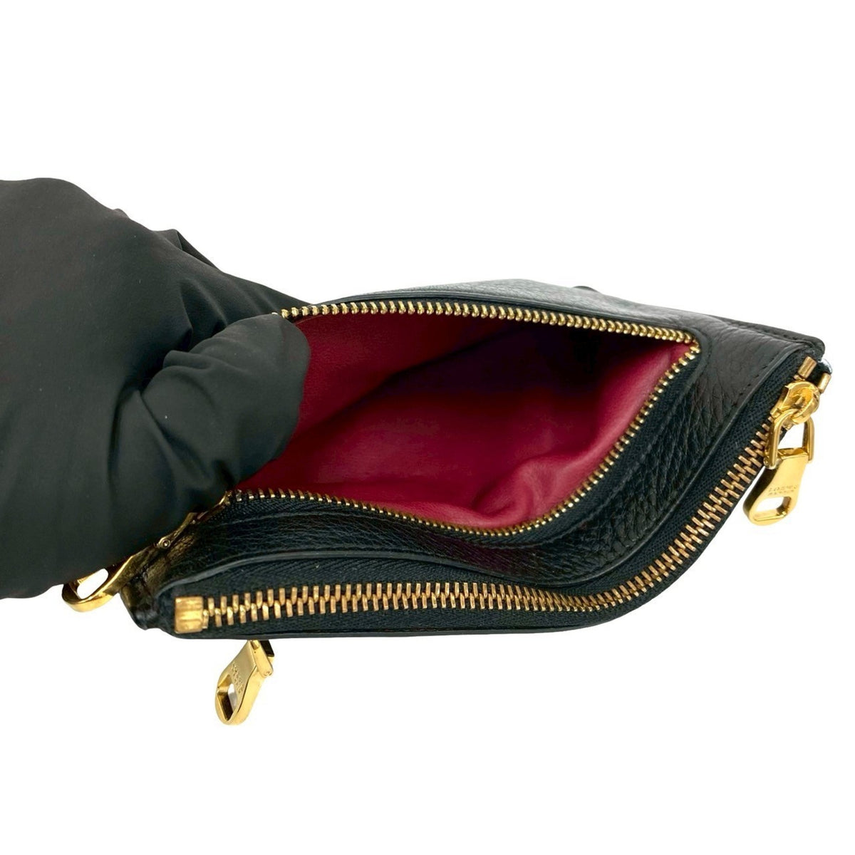 Loewe Black Leather Coin Purse/Coin Case (Pre-Owned)