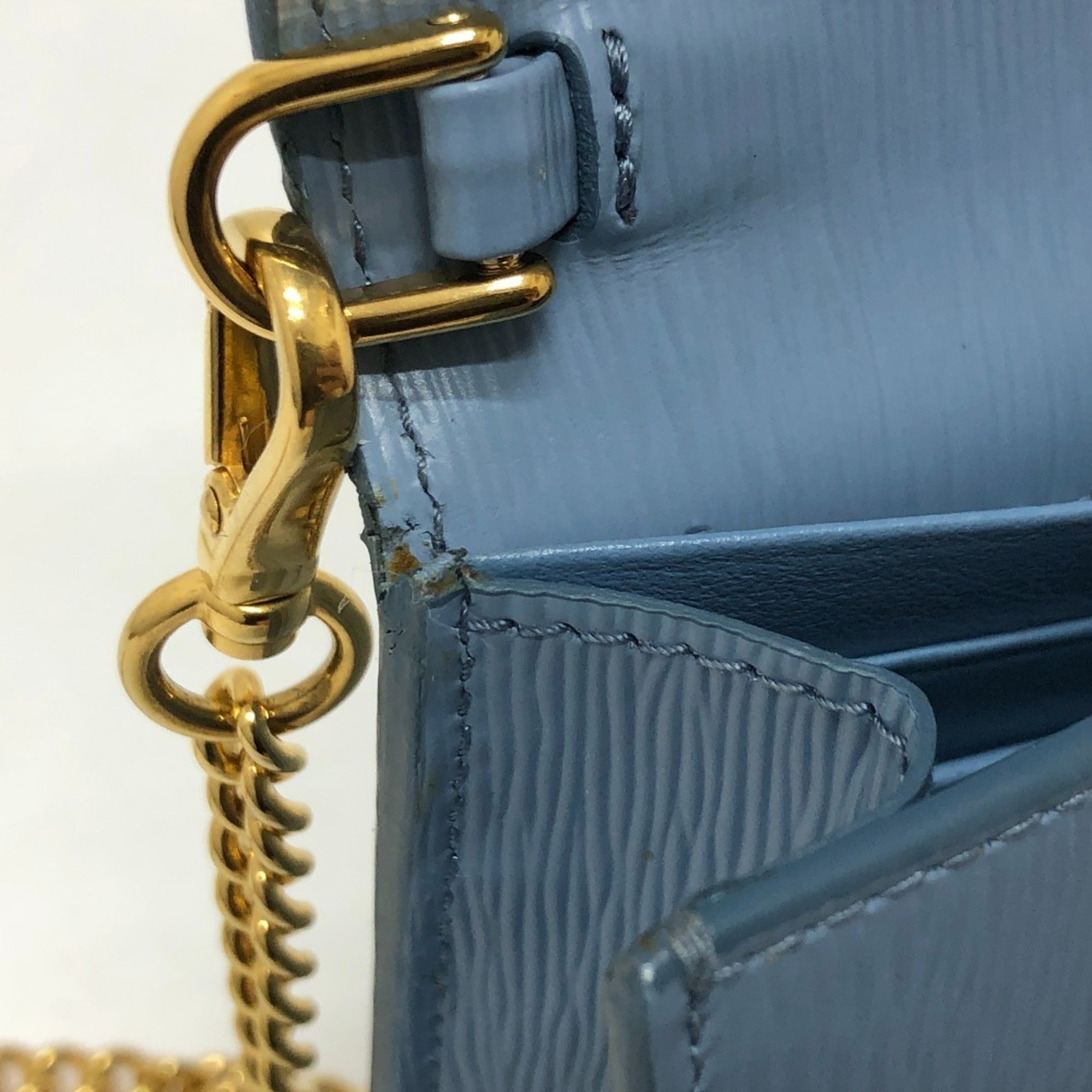 Prada Blue Leather Shoulder Bag (Pre-Owned)