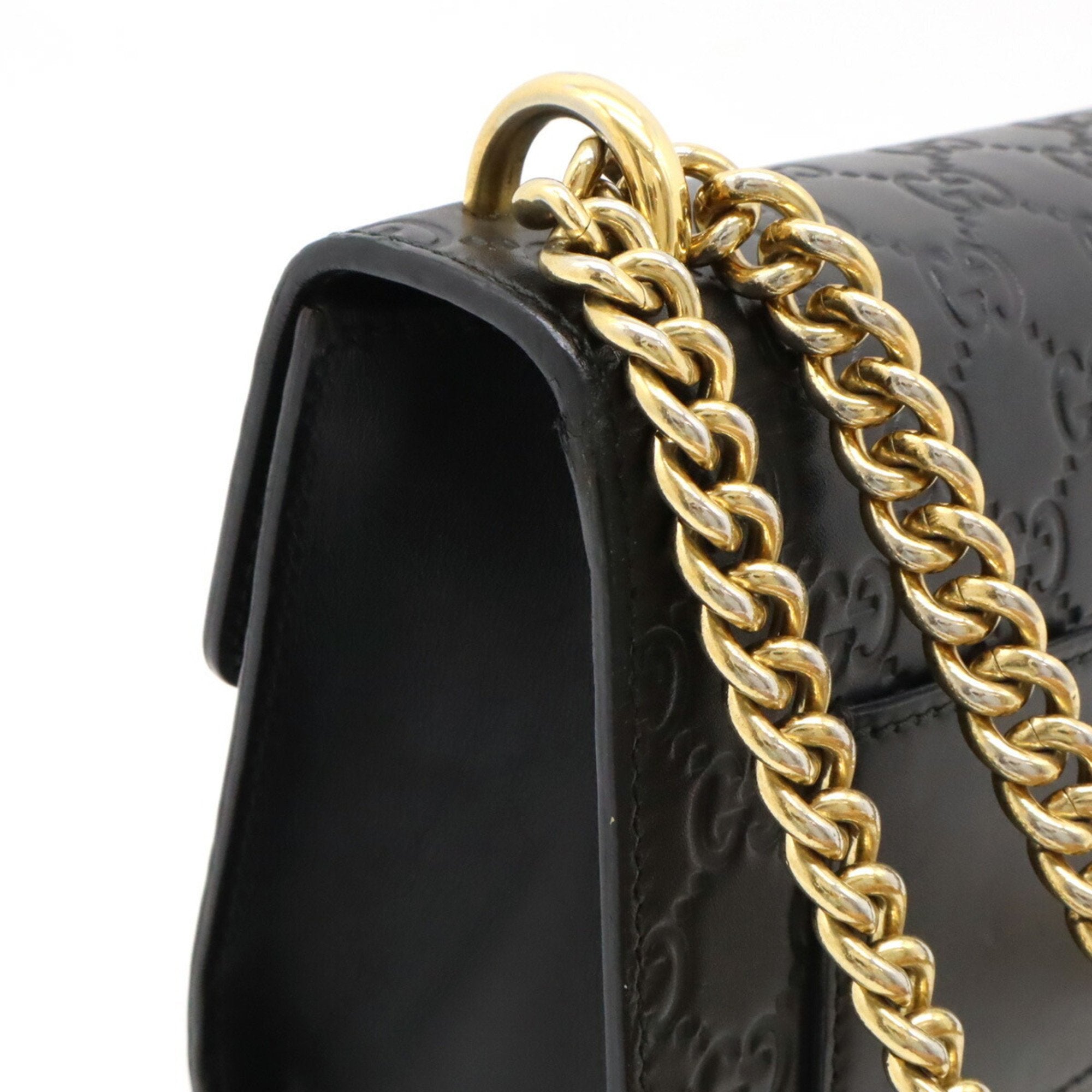 Gucci Guccissima Black Gg Leather Shoulder Bag (Pre-Owned)