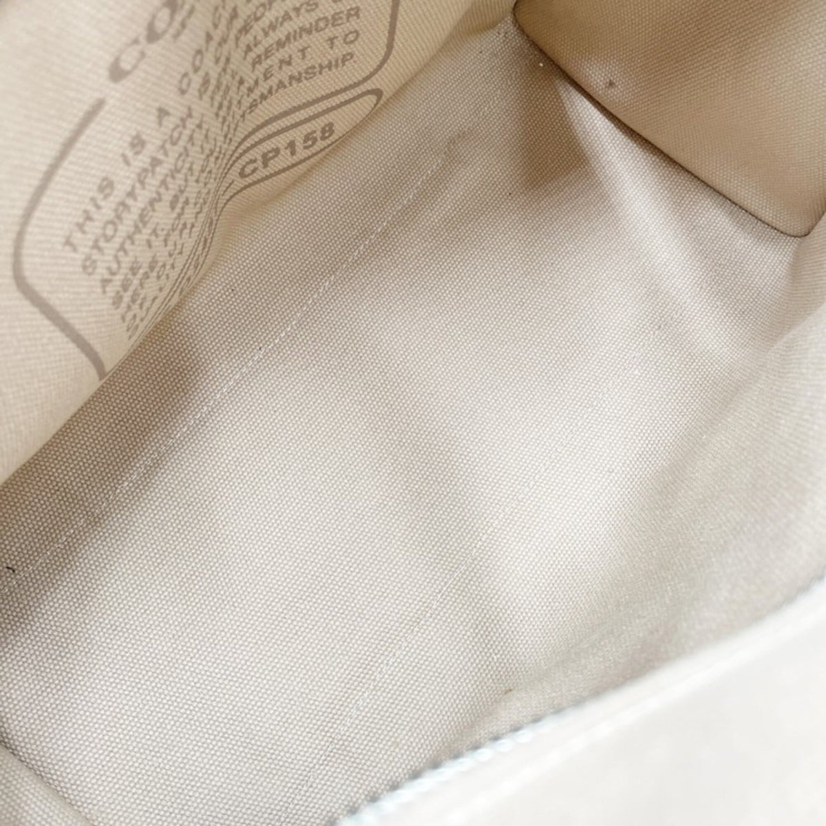 Coach Beige Canvas Handbag Tote Bag (Pre-Owned)