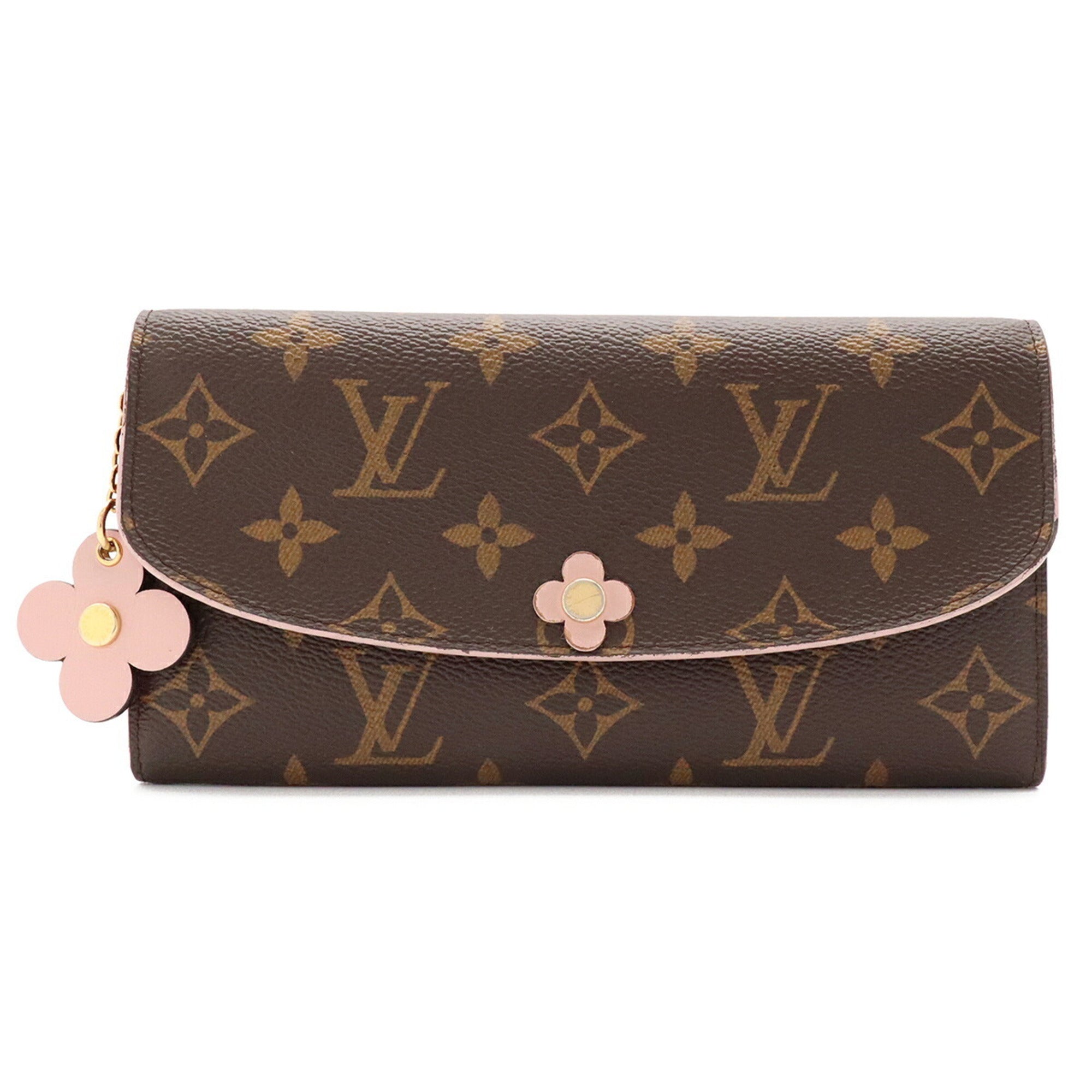 Louis Vuitton Rose Ballerine Monogram Canvas Long Wallet (Bi-Fold) (Pre-Owned)
