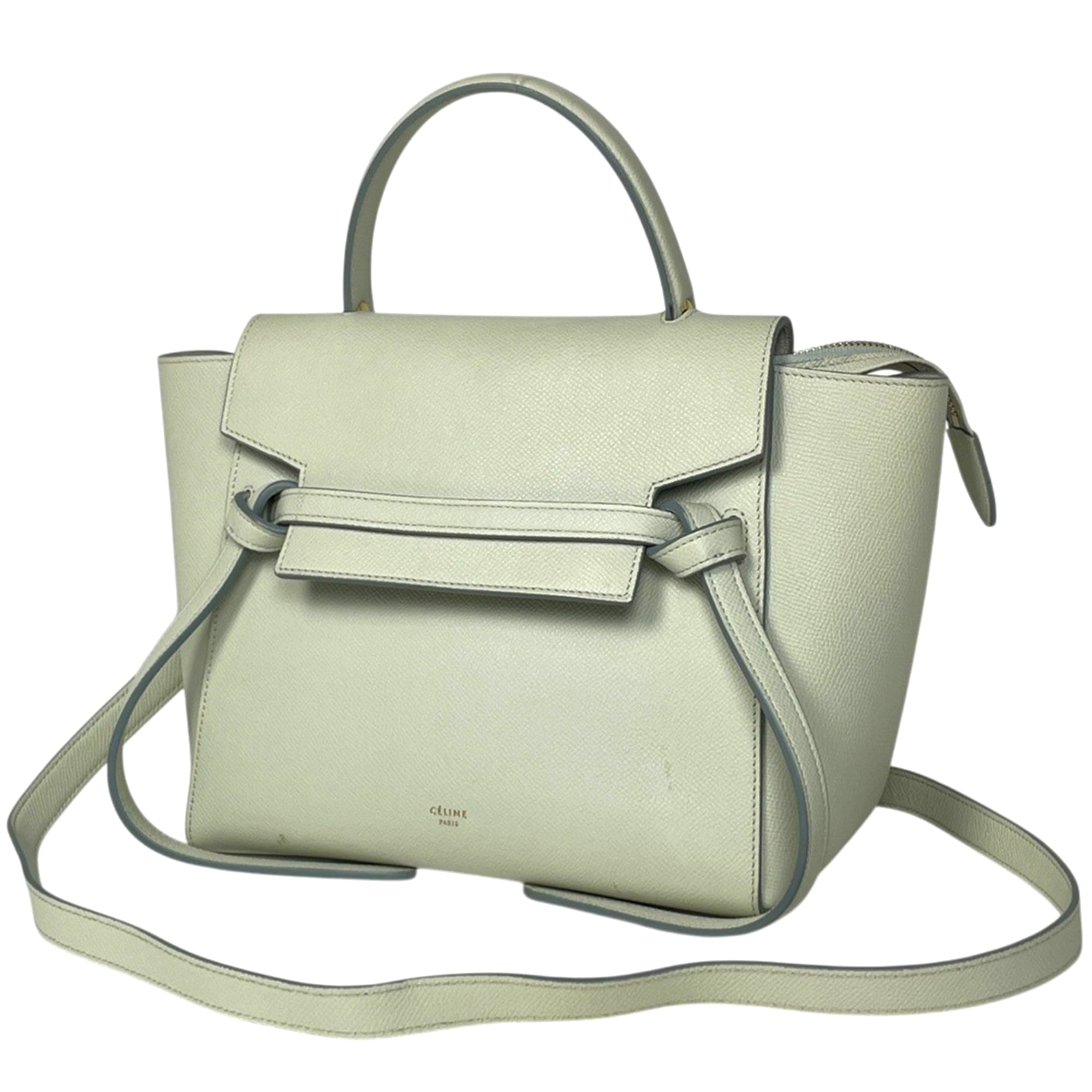 Celine Green Leather Handbag (Pre-Owned)