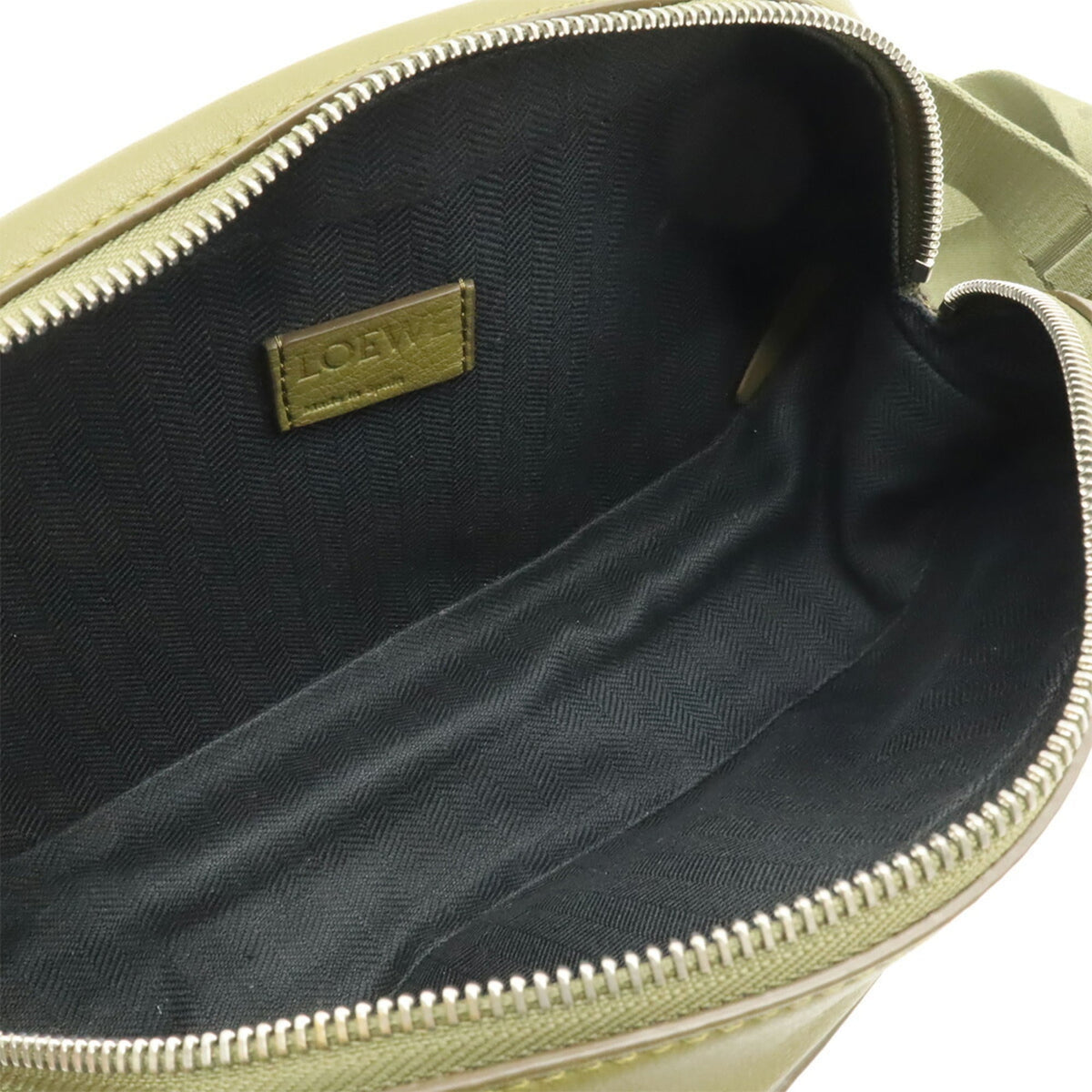 Loewe Green Khaki Leather Shoulder Bag Sling Bag (Pre-Owned)