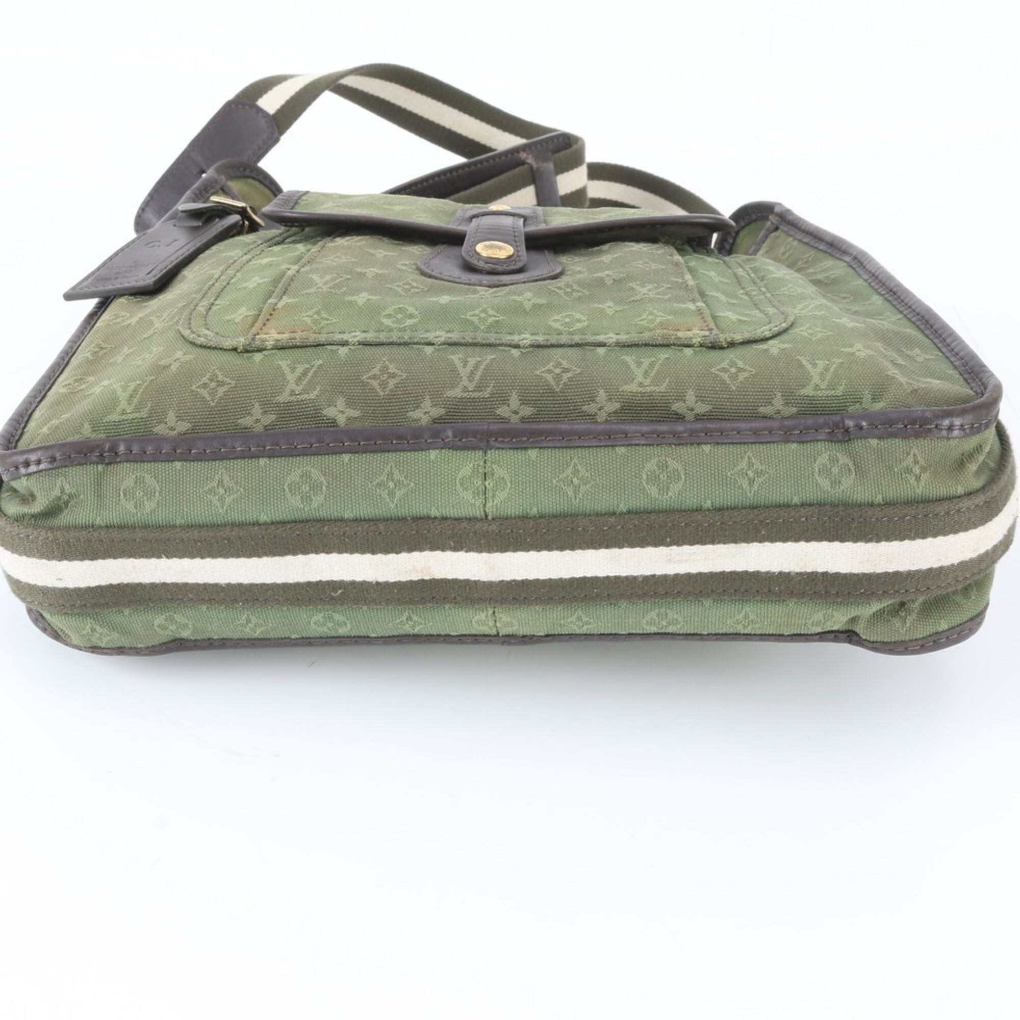 Louis Vuitton Tst Khaki Leather Canvas Shoulder Bag (Pre-Owned)