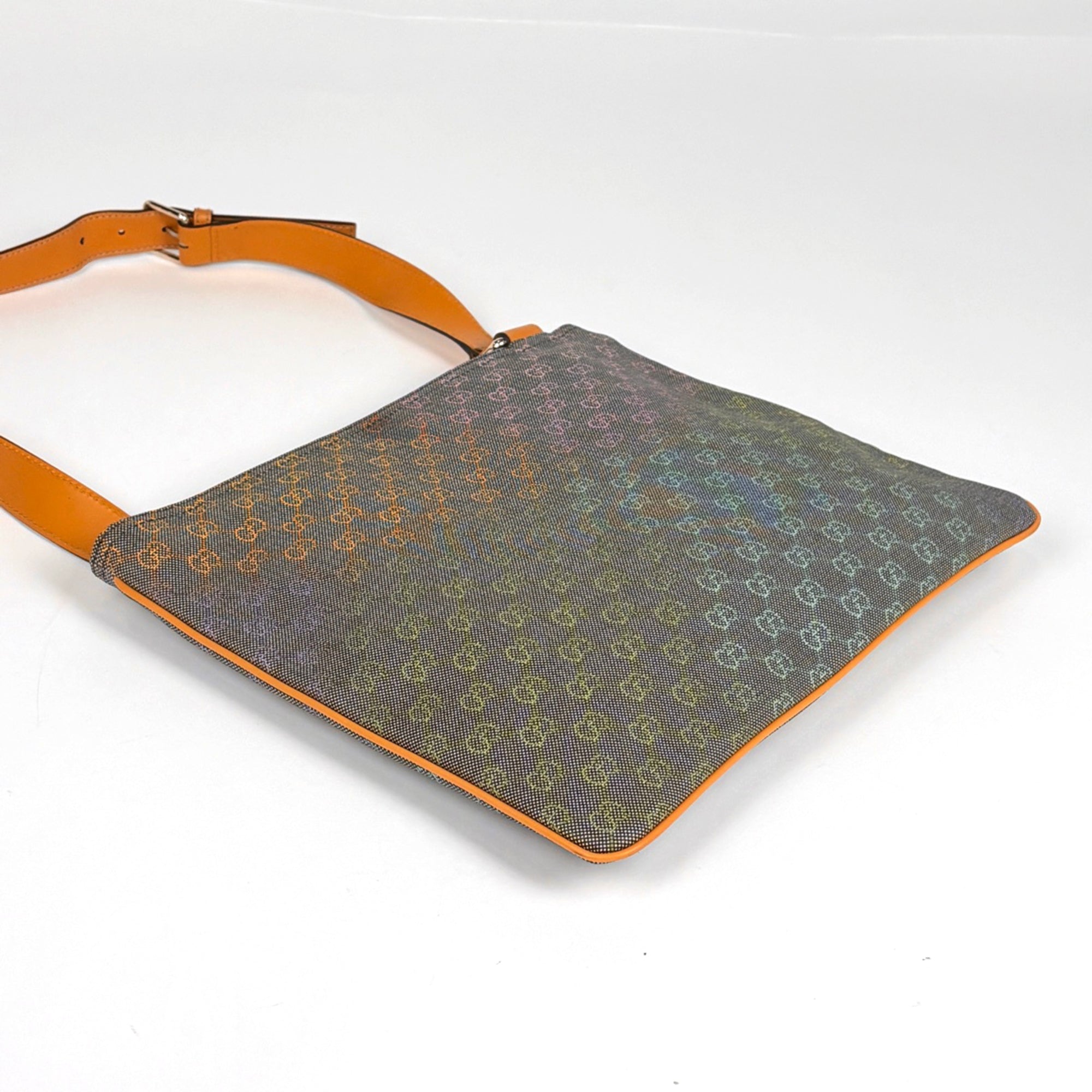 Gucci Multi-Color Coated Canvas Leather Shoulder Bag (Pre-Owned)