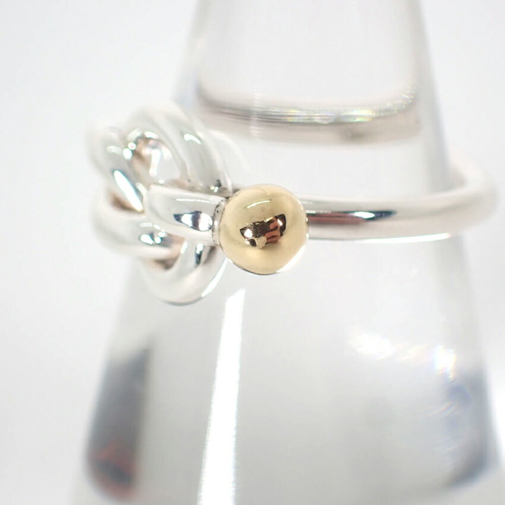 Tiffany Yellow Gold (18K) Sterling Silver 925 Band Ring (Pre-Owned)
