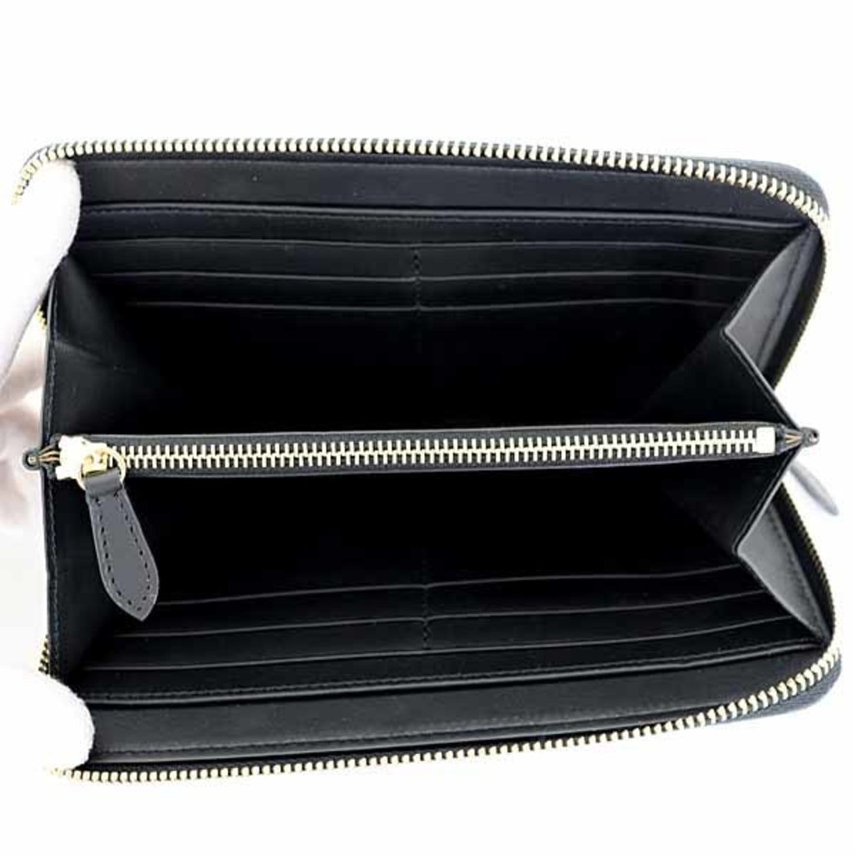 Burberry Black Leather Long Wallet (Bi-Fold) (Pre-Owned)
