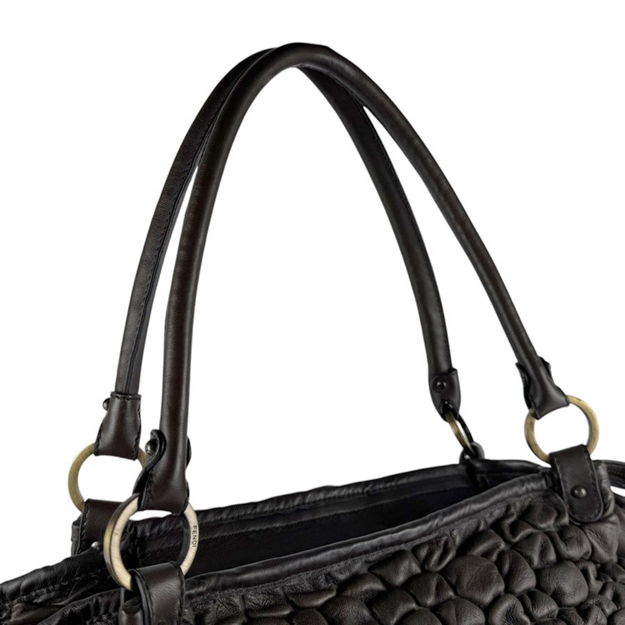Fendi Brown Leather Shoulder Bag (Pre-Owned)