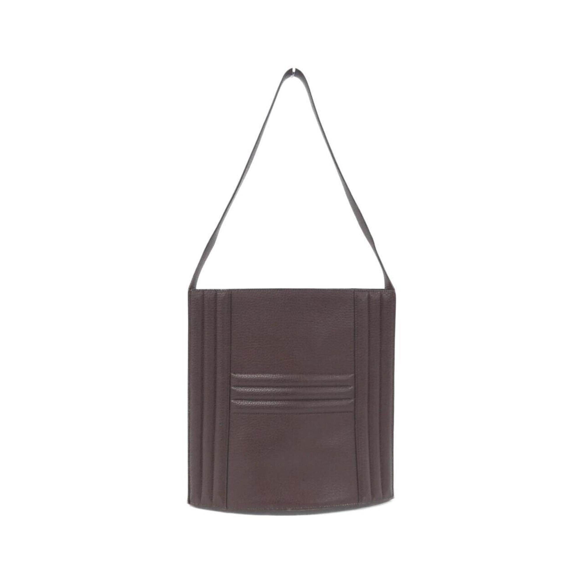 Hermes Kelly Marron Fjord Leather Shoulder Bag (Pre-Owned)
