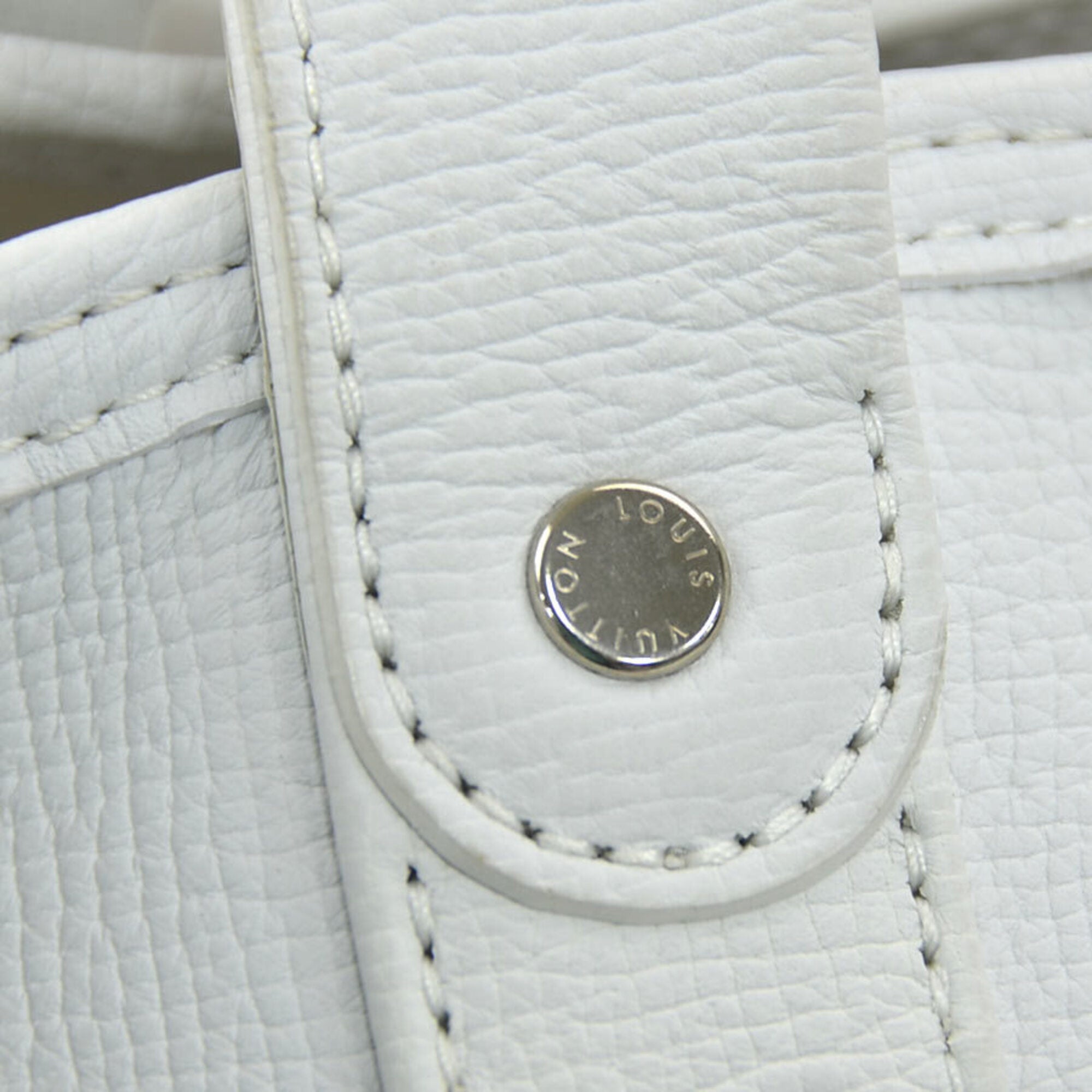 Louis Vuitton Blanc Leather Shoulder Bag Tote Bag (Pre-Owned)